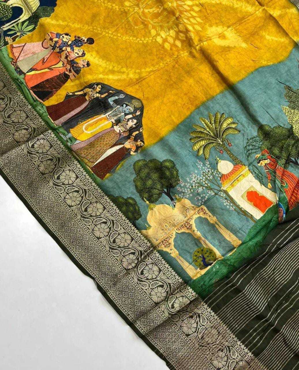 YNF DOLA SILK MKD 59 SAREES WHOLESALE PRINTED LADIES KALAMAKRI SAREES MANUFACTURER
