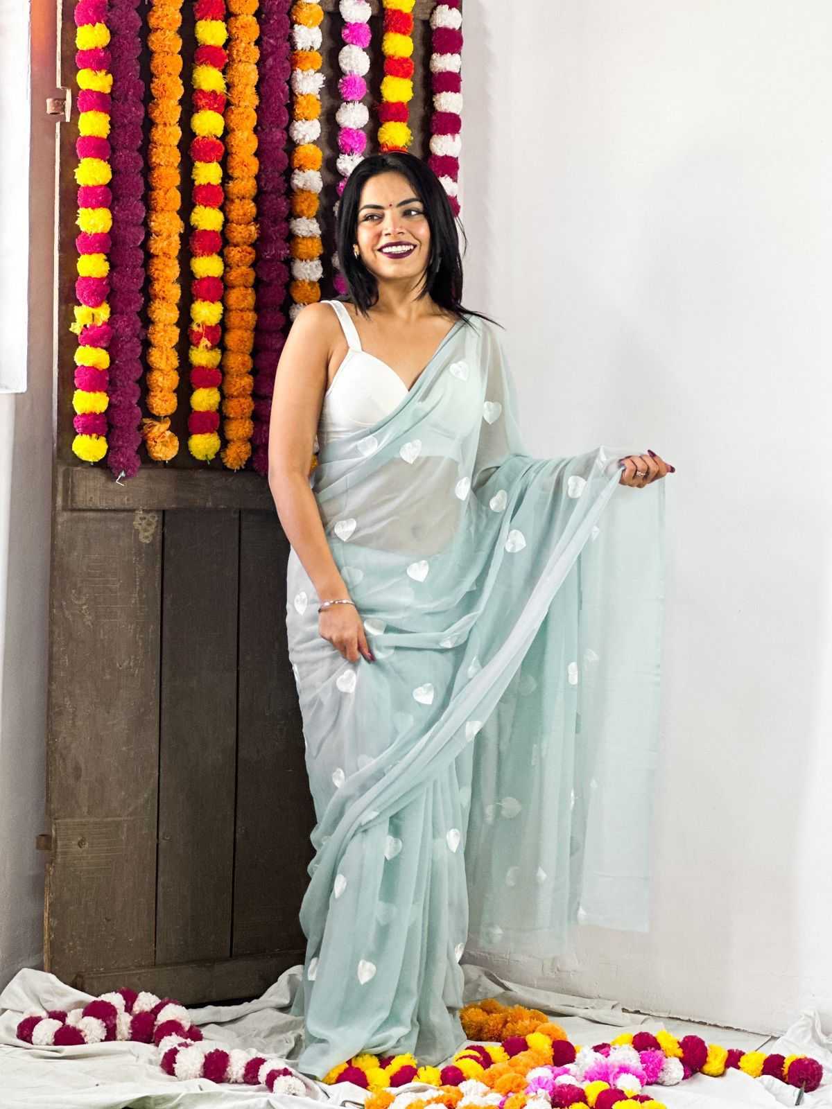 YNF GEORGETTE RJK GRAMS SAREES WHOLESALE FANCY GEORGETTE INDIAN SAREES EMANUFACTURER