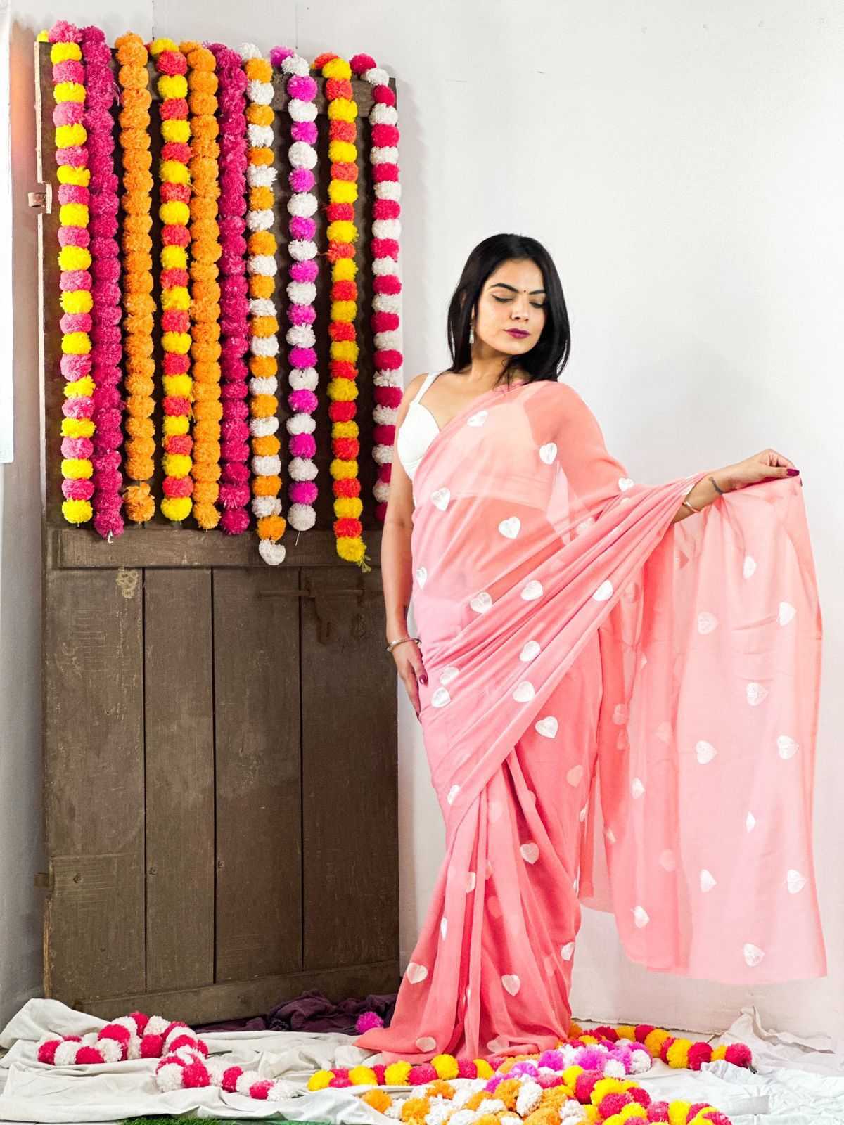 YNF GEORGETTE RJK GRAMS SAREES WHOLESALE FANCY GEORGETTE INDIAN SAREES EMANUFACTURER