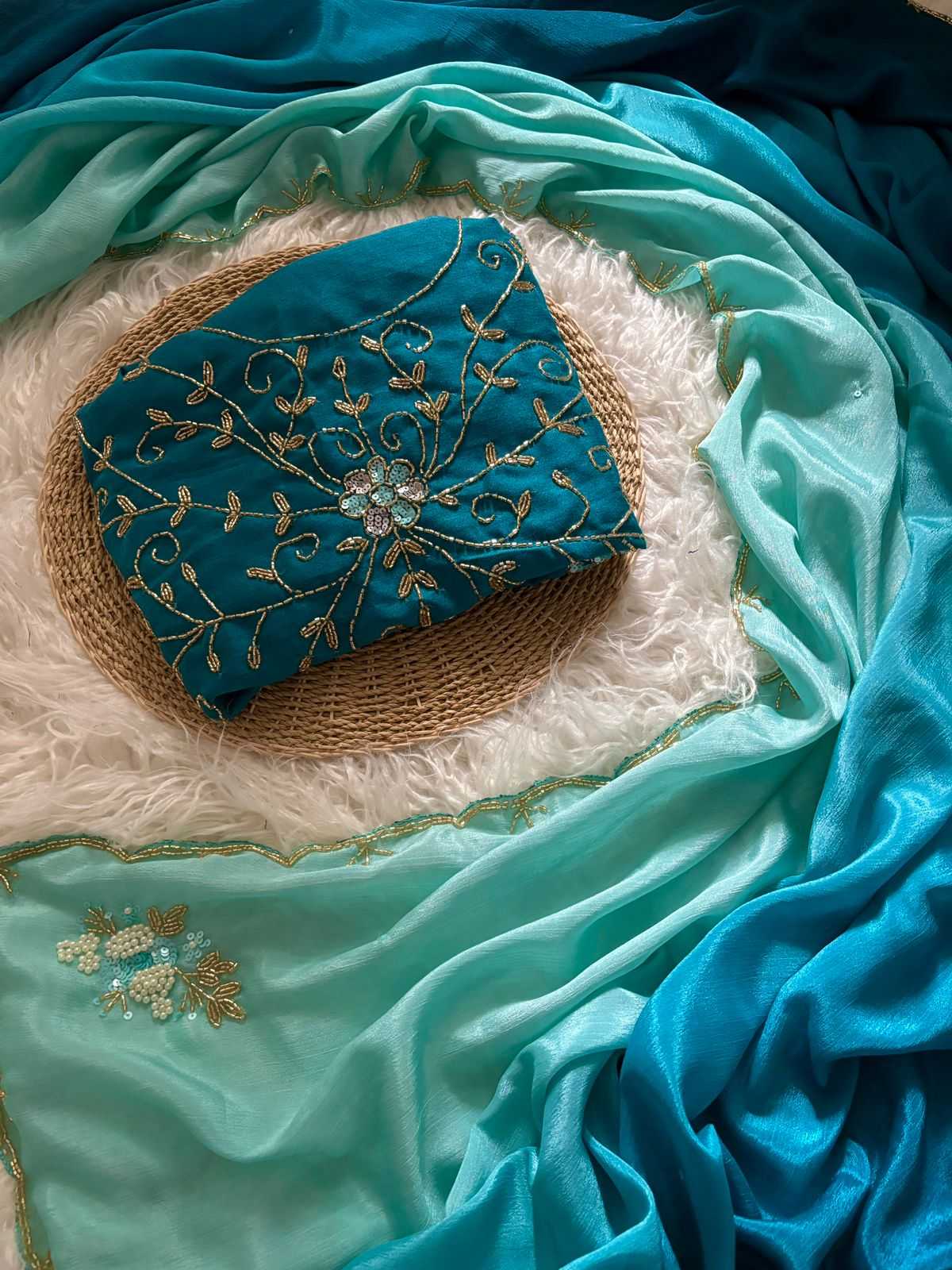 YNF CHINON SNT 04 SAREES WHOLESALE SEQUENCE HALF CUTWORK SAREES MANUFACTURER