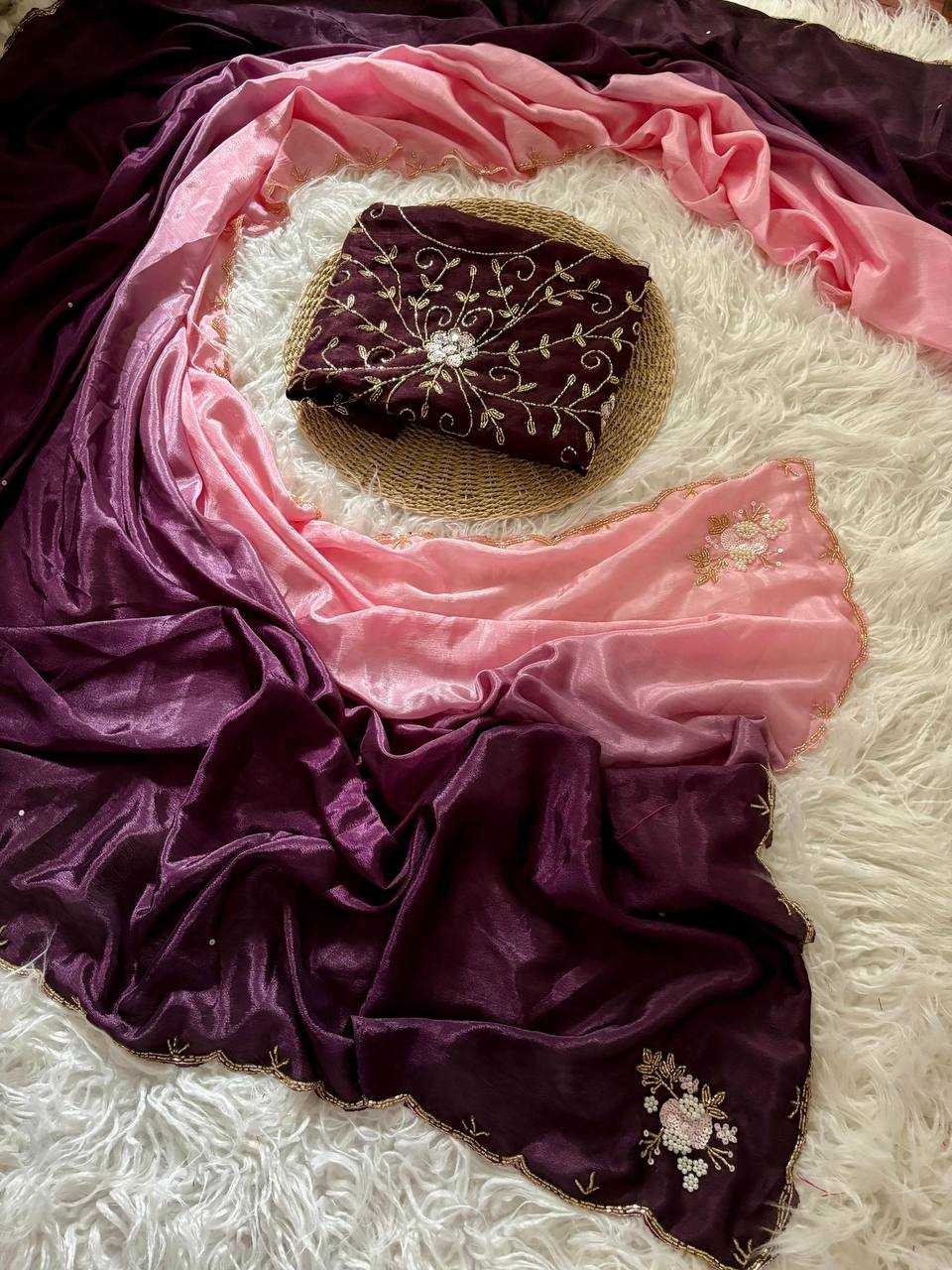 YNF CHINON VRC 1146 SAREES WHOLESALE HALF HAND WORK SAREES MANUFACTURER