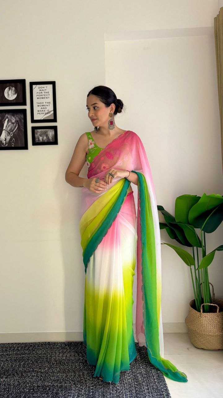 YNF GEORGETTE RKKC 0296 SAREES WHOLESALE FANCY GEORGETTE HALF SAREES MANUFACTURER