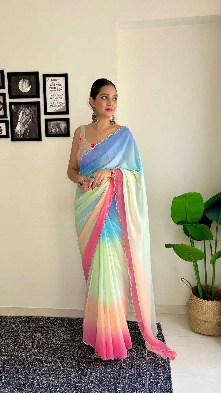 YNF GEORGETTE RKKC 0296 SAREES WHOLESALE FANCY GEORGETTE HALF SAREES MANUFACTURER