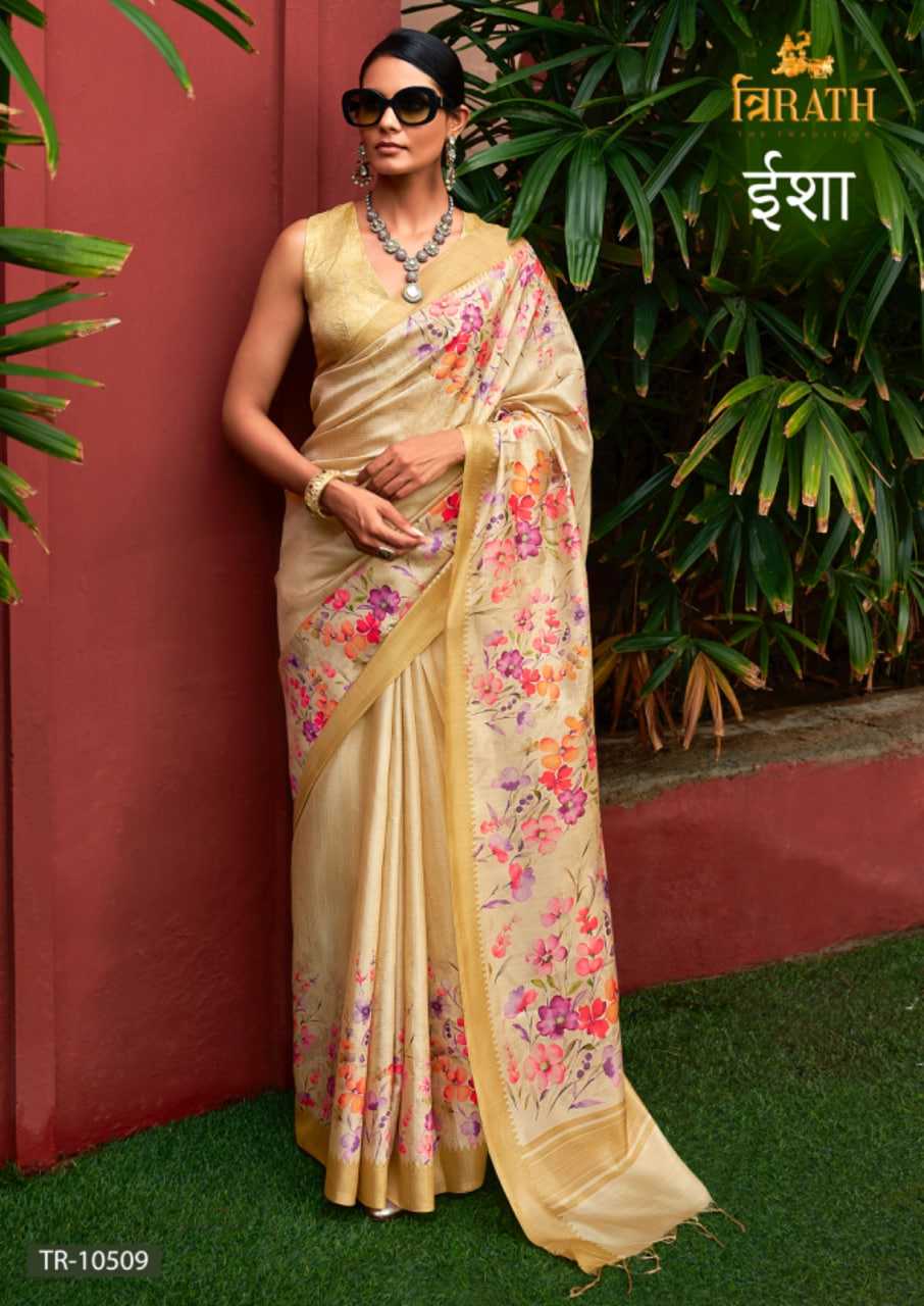 YNF PURE SILK TRIRATH KESH235 ISHA CLOTHING BRANDS WHOLESALE SAREES MANUFACTURER