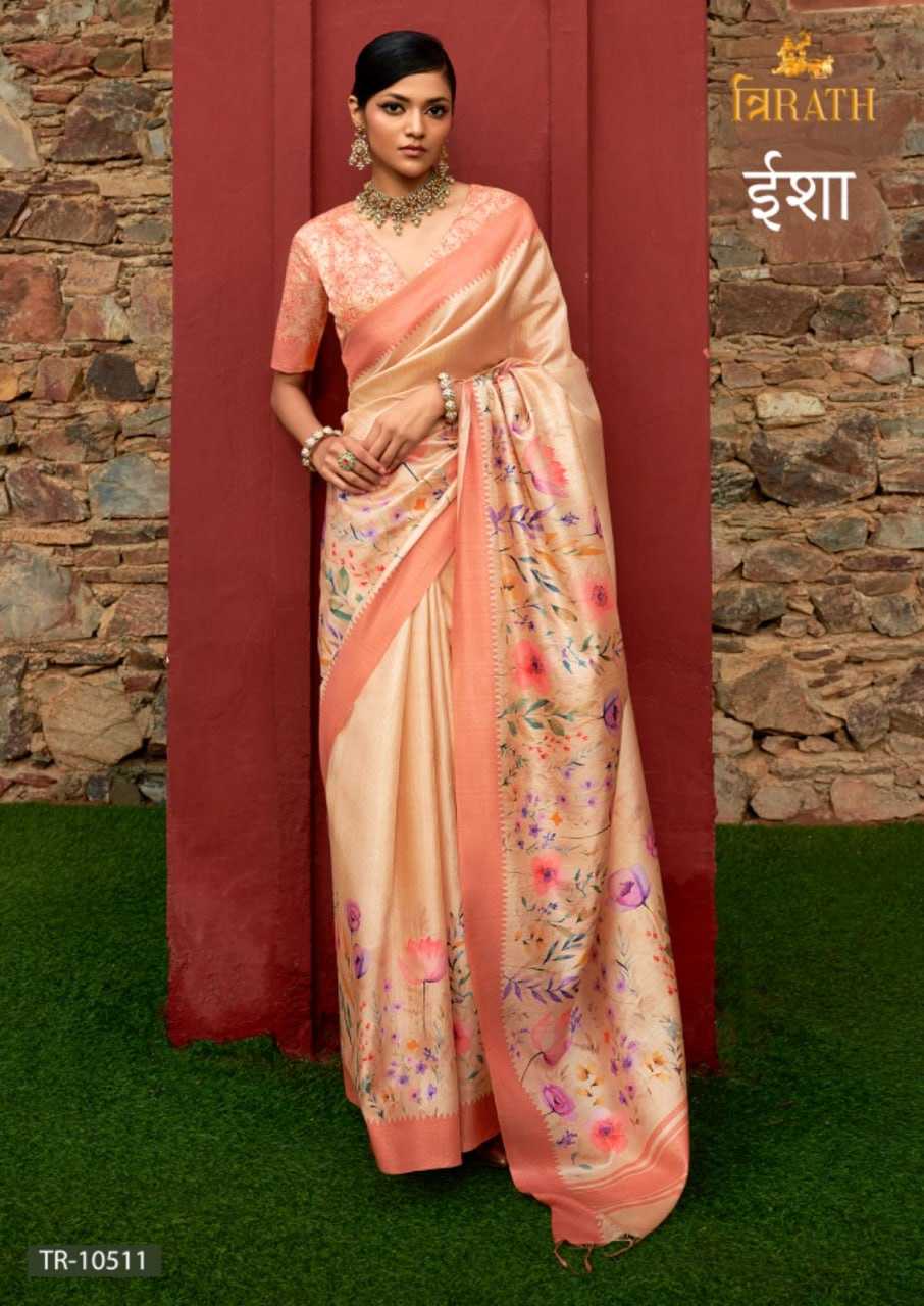 YNF PURE SILK TRIRATH KESH235 ISHA CLOTHING BRANDS WHOLESALE SAREES MANUFACTURER
