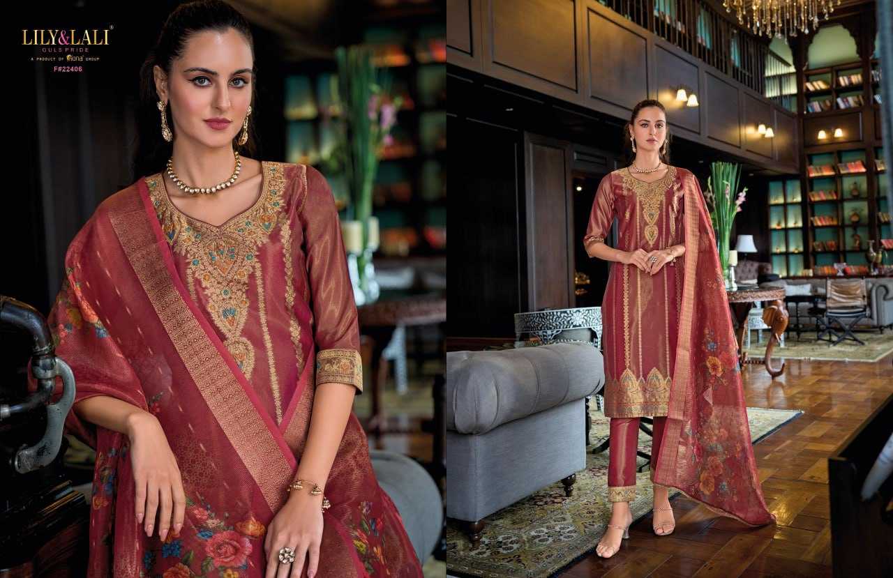 YNF BANARASI JACQUARD LILY & LALI KESH236 FARIDAN CLOTHING BRANDS WHOLESALE SUIT MANUFACTURER