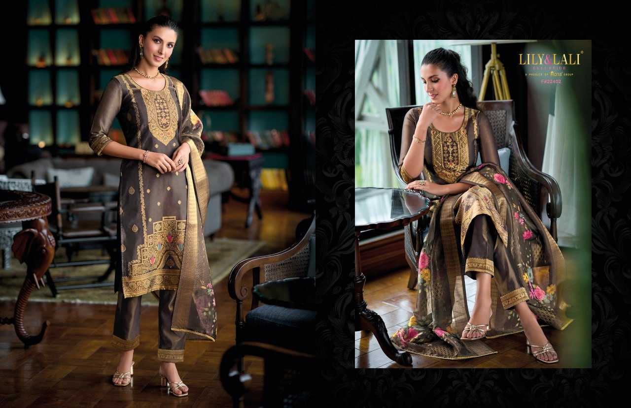 YNF BANARASI JACQUARD LILY & LALI KESH236 FARIDAN CLOTHING BRANDS WHOLESALE SUIT MANUFACTURER