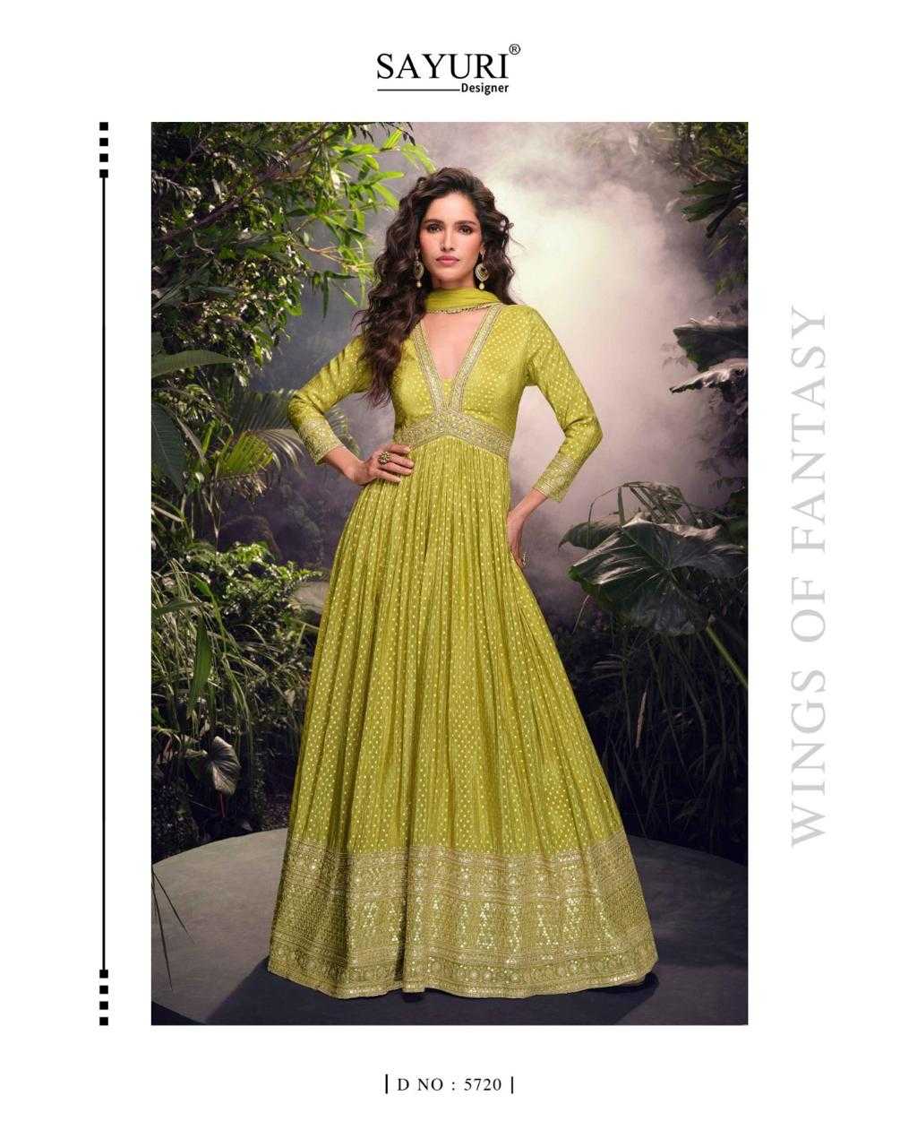 YNF JACQUARD SAYURI KESH236 LAKSHITA CLOTHING BRANDS WHOLESALE GOWNS MANUFACTURER