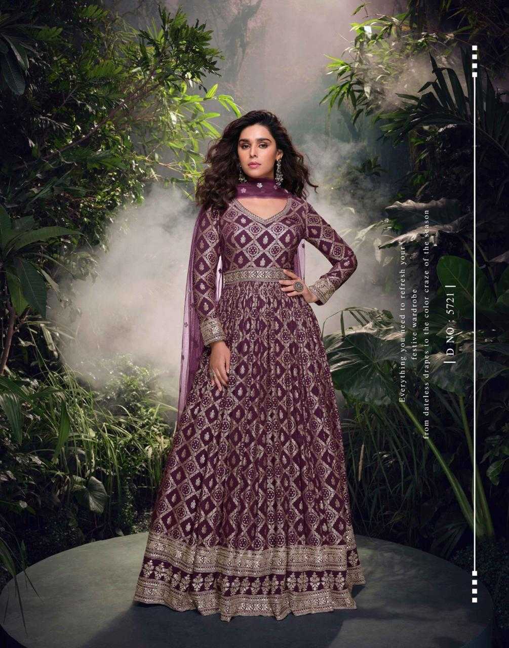 YNF JACQUARD SAYURI KESH236 LAKSHITA CLOTHING BRANDS WHOLESALE GOWNS MANUFACTURER