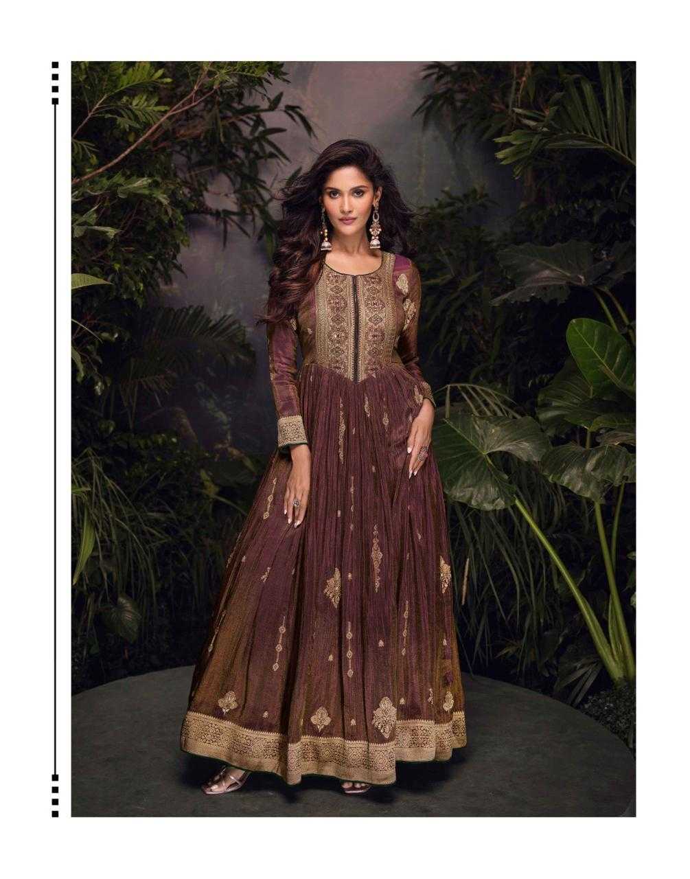 YNF JACQUARD SAYURI KESH236 LAKSHITA CLOTHING BRANDS WHOLESALE GOWNS MANUFACTURER