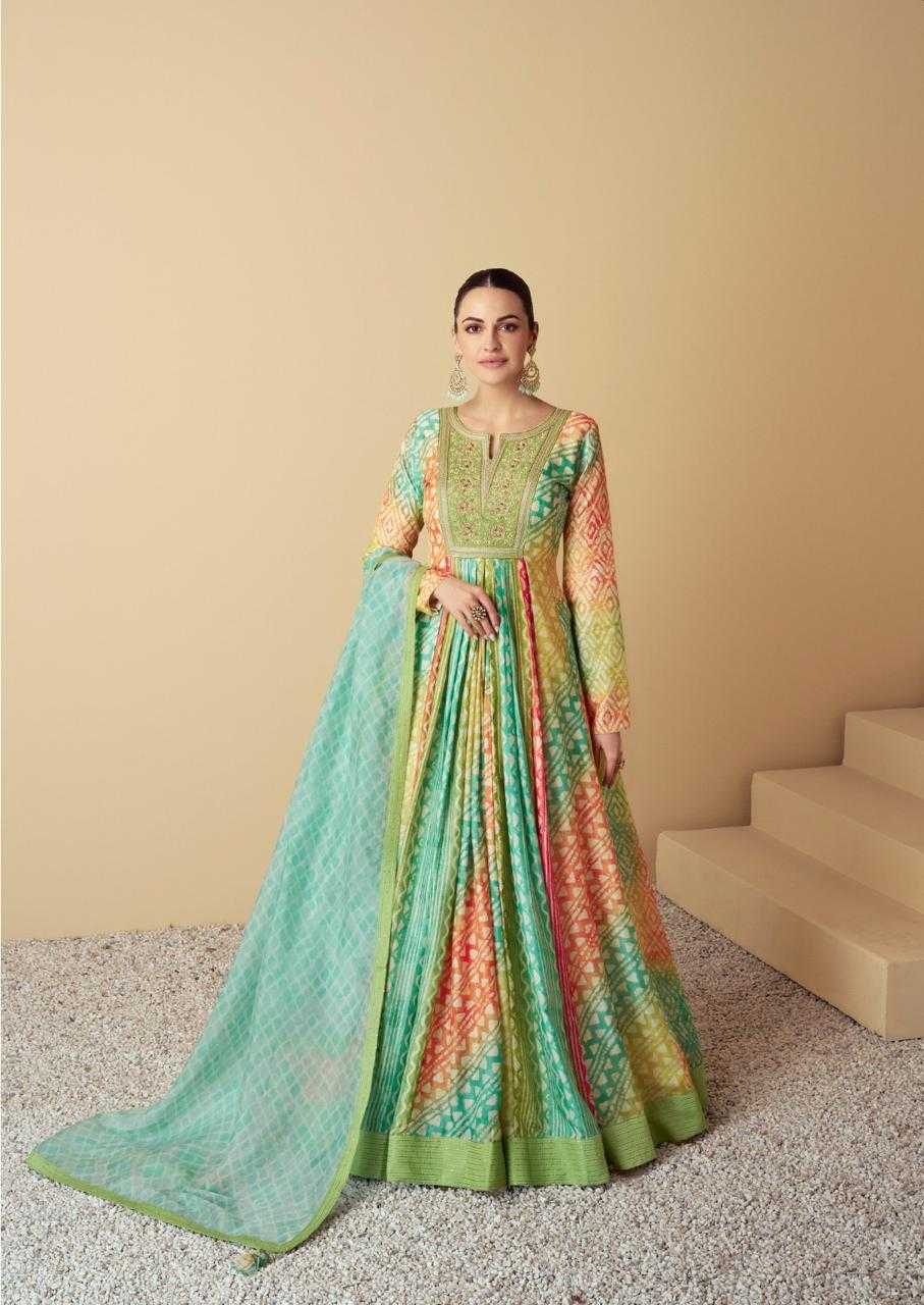 YNF MUSLIN GULKAYRA KESH235 VAARI CLOTHING BRANDS WHOLESALE GOWNS MANUFACTURER
