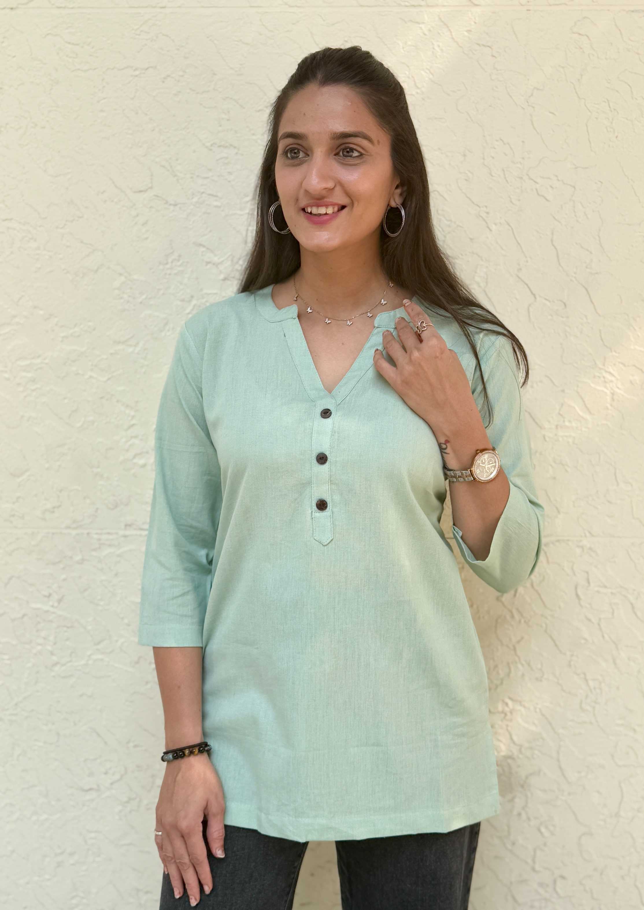 Ynf Cotton KESH117 Linen Cotton Short Kurta Kurti Festive Collections Wholesale Casual Kurtis Ethnic Kurtis Short Kurtis Manufacturer