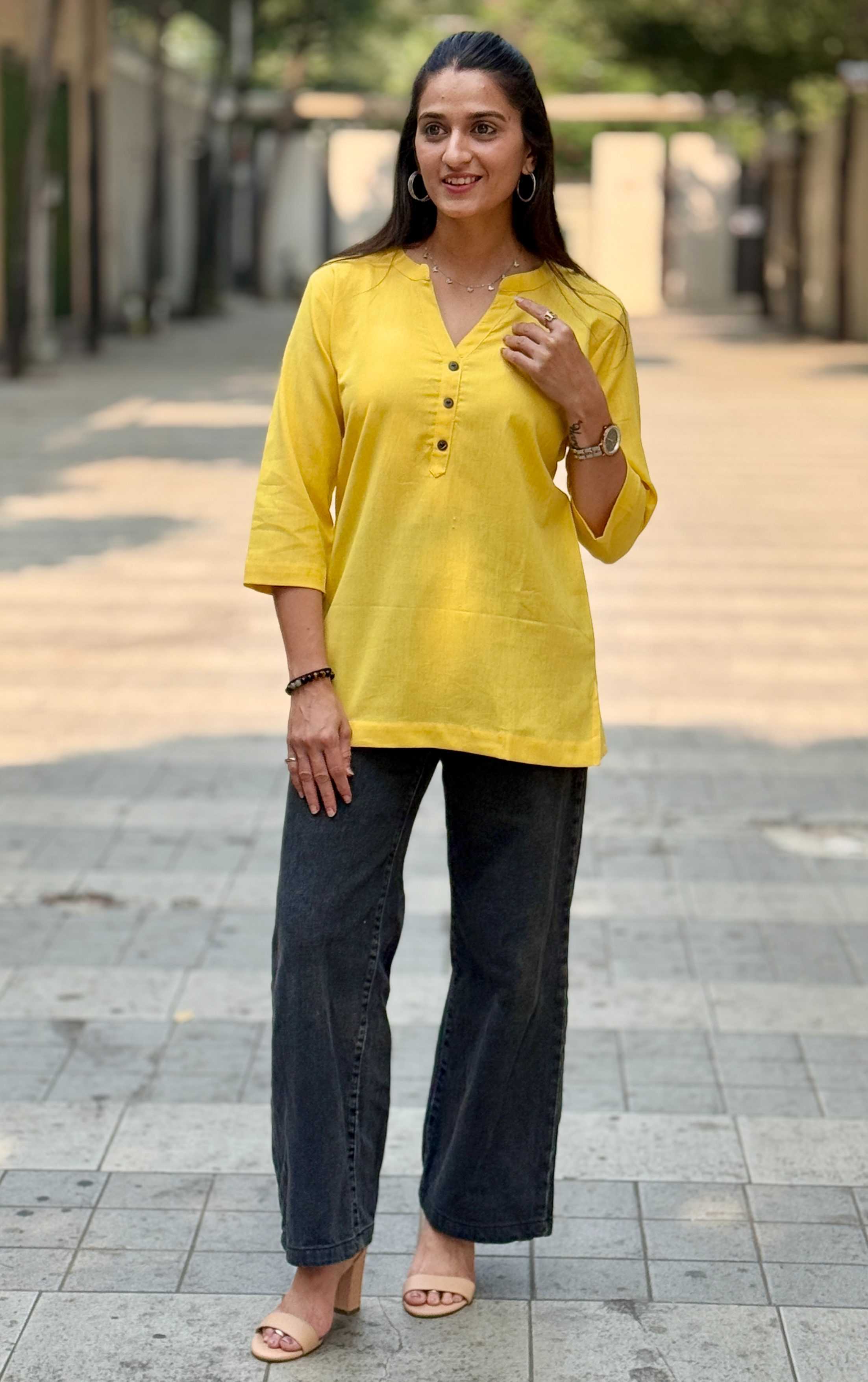 Ynf Cotton KESH117 Linen Cotton Short Kurta Kurti Festive Collections Wholesale Casual Kurtis Ethnic Kurtis Short Kurtis Manufacturer