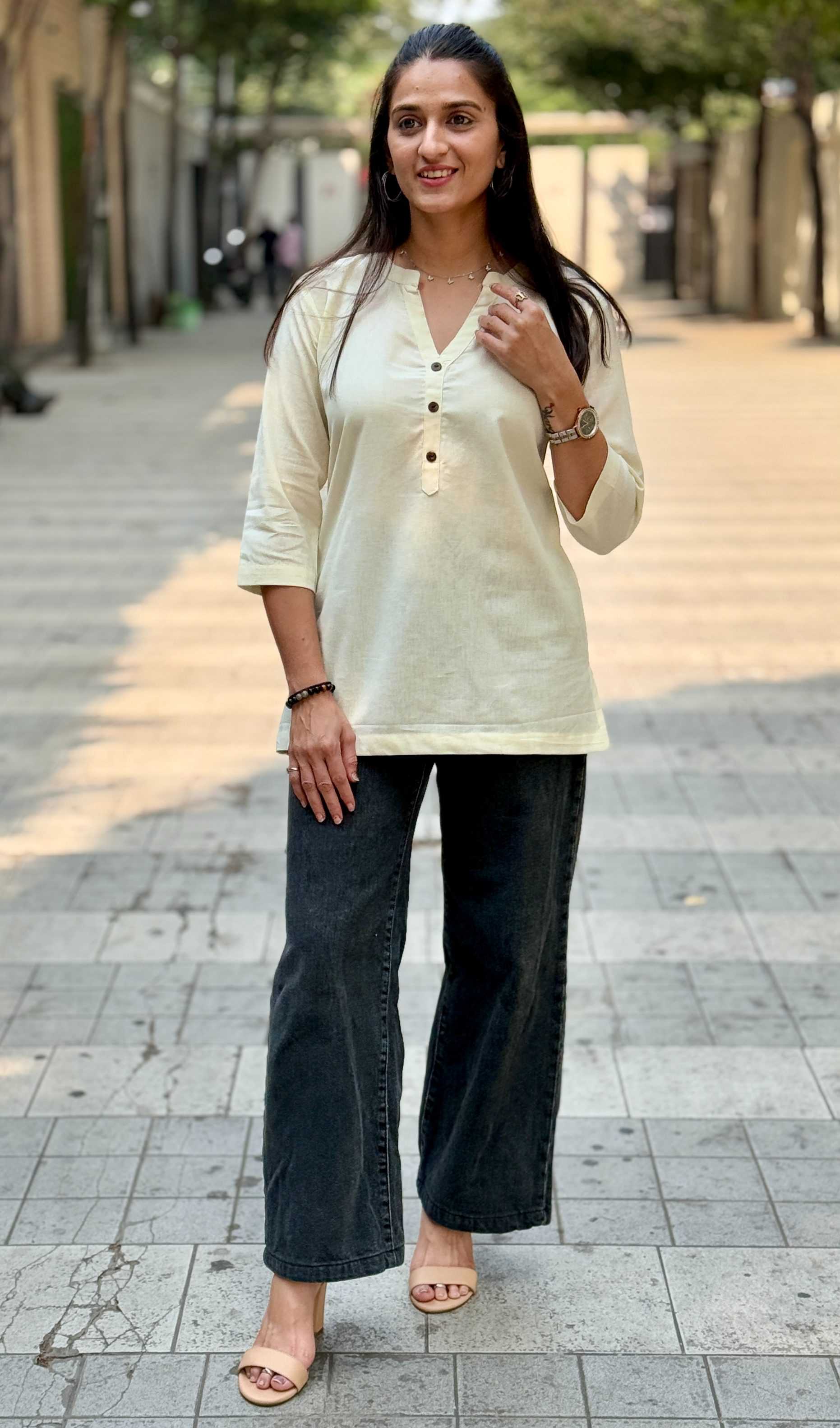 Ynf Cotton KESH117 Linen Cotton Short Kurta Kurti Festive Collections Wholesale Casual Kurtis Ethnic Kurtis Short Kurtis Manufacturer
