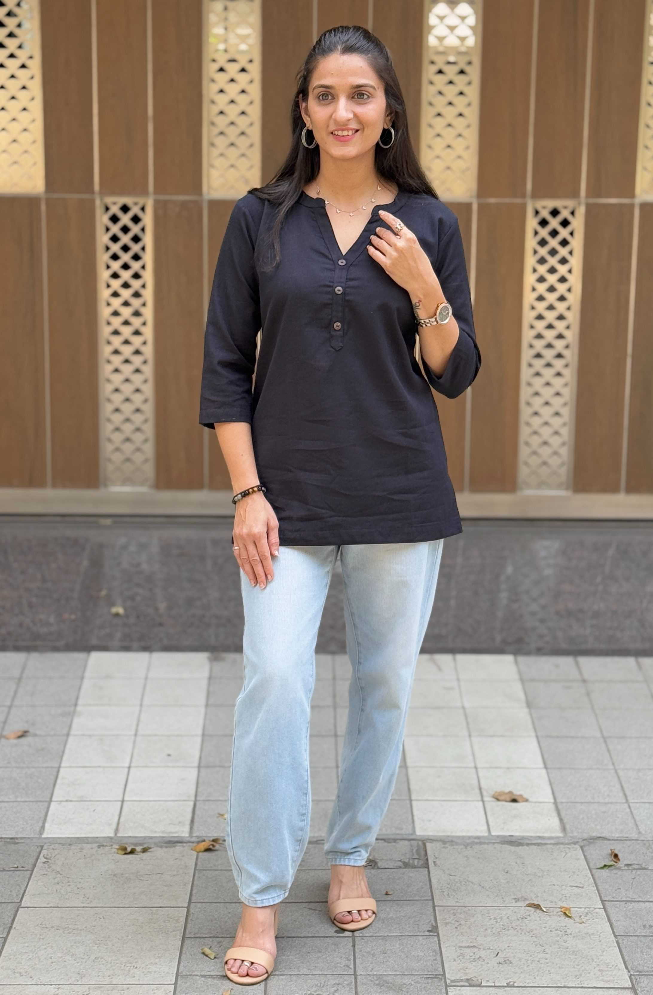 Ynf Cotton KESH117 Linen Cotton Short Kurta Kurti Festive Collections Wholesale Casual Kurtis Ethnic Kurtis Short Kurtis Manufacturer