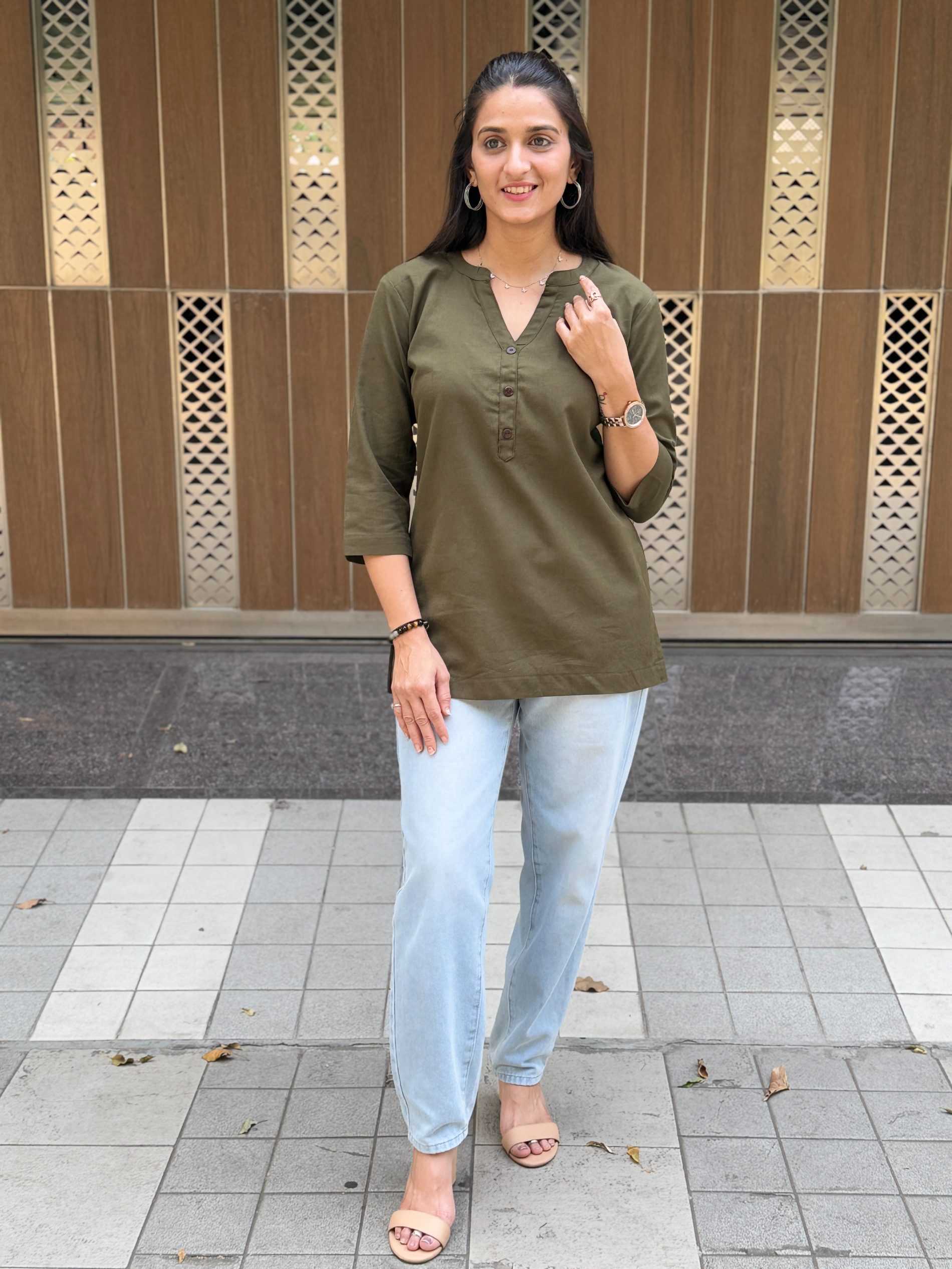 Ynf Cotton KESH117 Linen Cotton Short Kurta Kurti Festive Collections Wholesale Casual Kurtis Ethnic Kurtis Short Kurtis Manufacturer