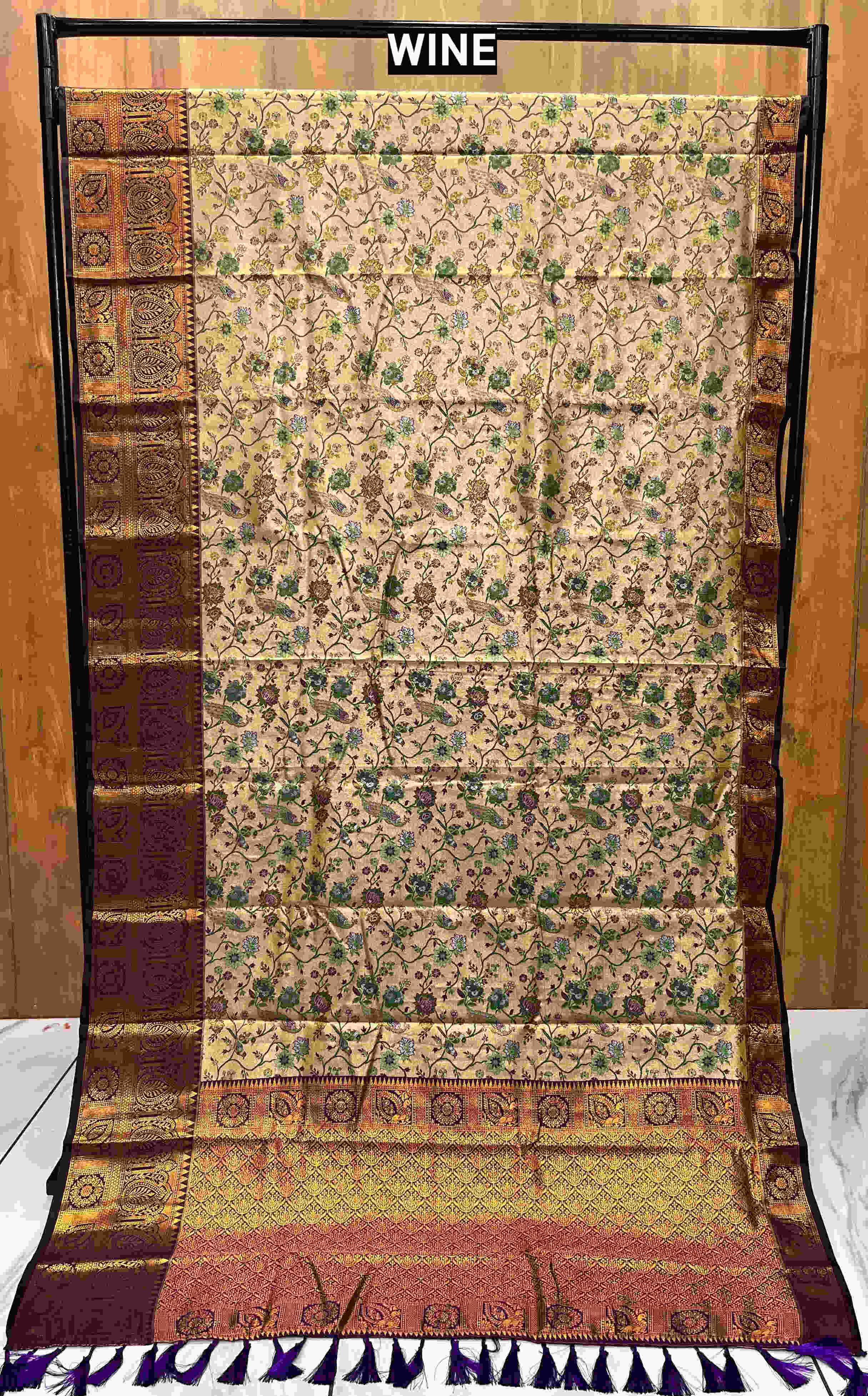 Ynf Dharmavaram Silk RIN116 REW16 Silk Sarees Wholesale Brocade Sarees Party Wear Silk Sarees Zari Border Silk Sarees Manufacturer