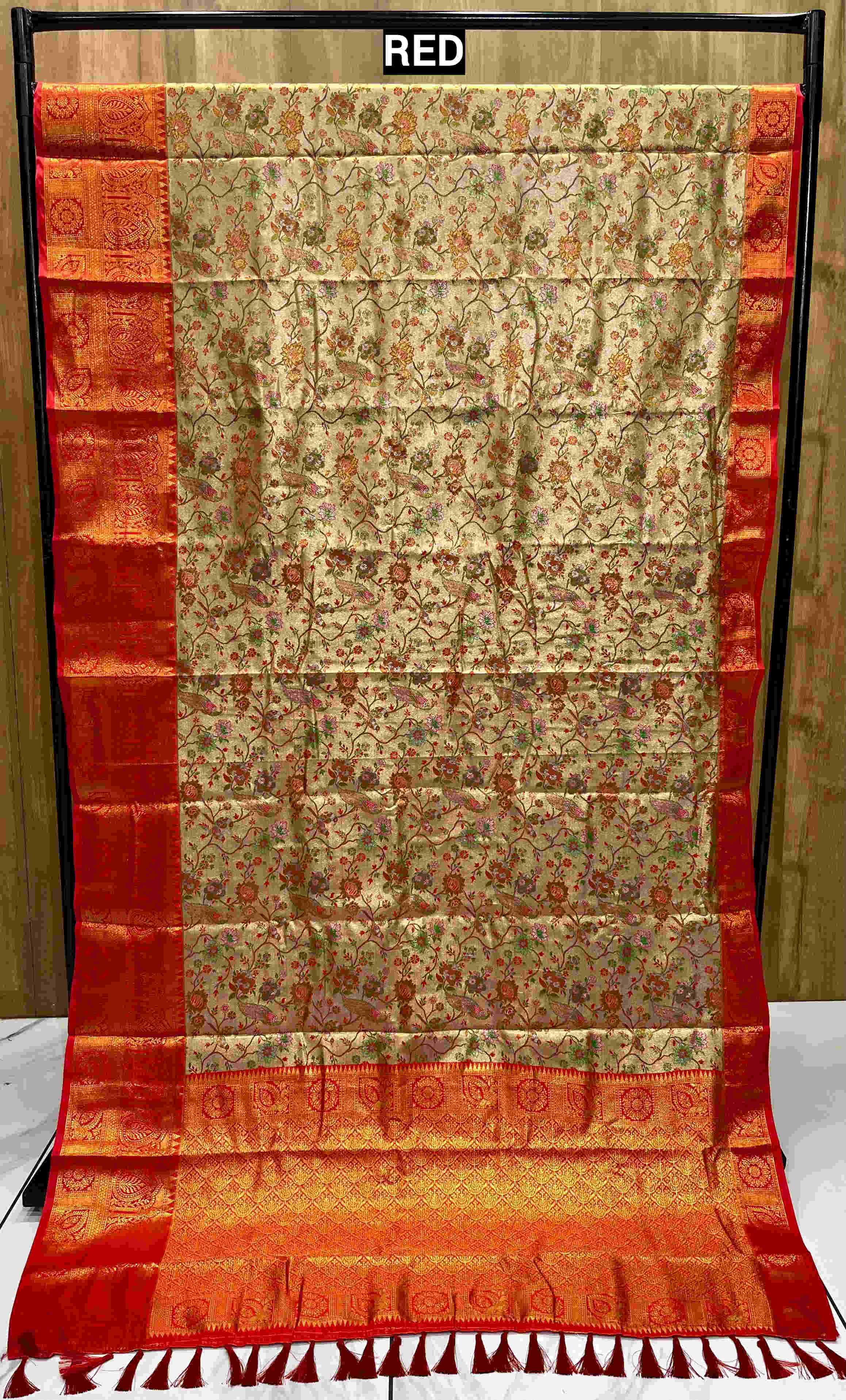 Ynf Dharmavaram Silk RIN116 REW16 Silk Sarees Wholesale Brocade Sarees Party Wear Silk Sarees Zari Border Silk Sarees Manufacturer