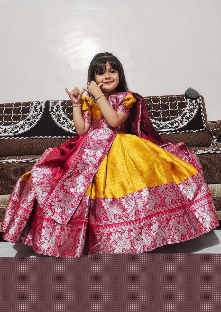 Ynf Lichi Silk RIN161 RPVR02 Kids Wear Wedding Collections Festive Collections Wholesale Kids Lehenga Kids Lehenga Choli Baby Girl Lehenga Manufacturer
