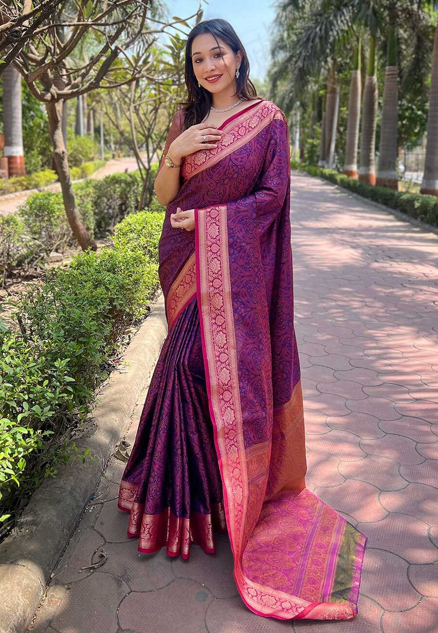 Ynf Silk RIN116 REW18 Silk Sarees Wholesale Brocade Sarees Designer Silk Sarees Zari Border Silk Sarees Manufacturer