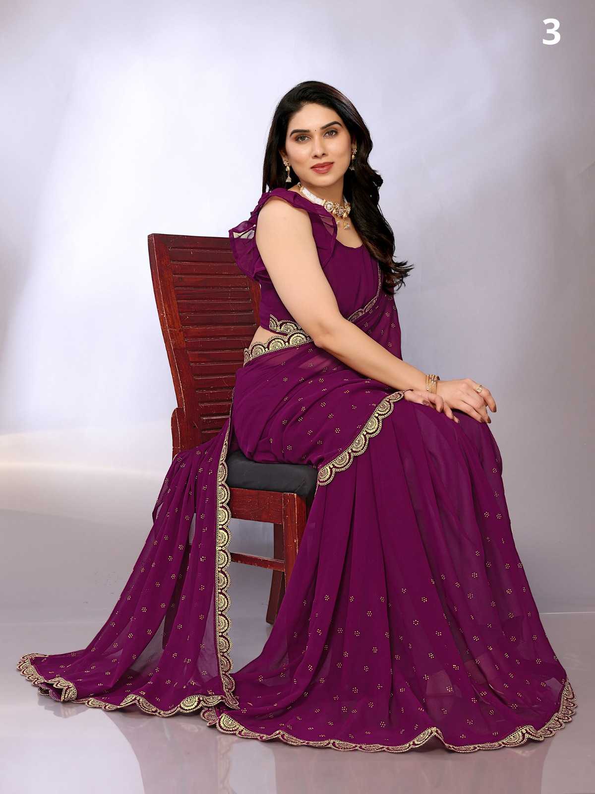 Ynf Georgette KESH113 Sanjana Lifestyle-Bollywood Saree Sarees Rakhi Collections Festive Collections Wholesale Party Wear Sarees Fancy Sarees Georgette Sarees Manufacturer