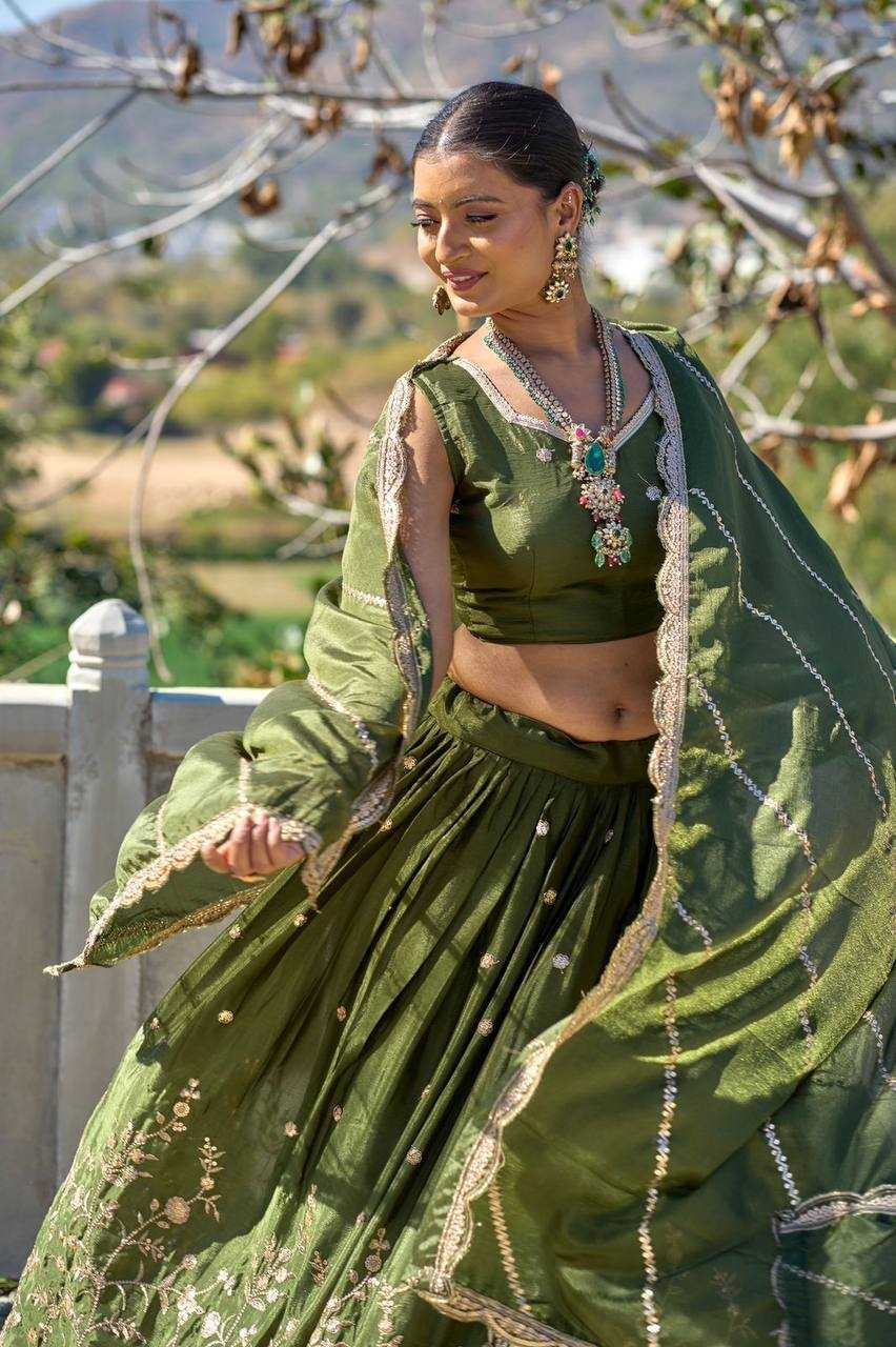 Ynf Heavy Chinnon Silk RIN119 9011 Lehengas Wholesale Traditional Lehenga Embroidered Lehenga Zari Work Lehenga Manufacturer