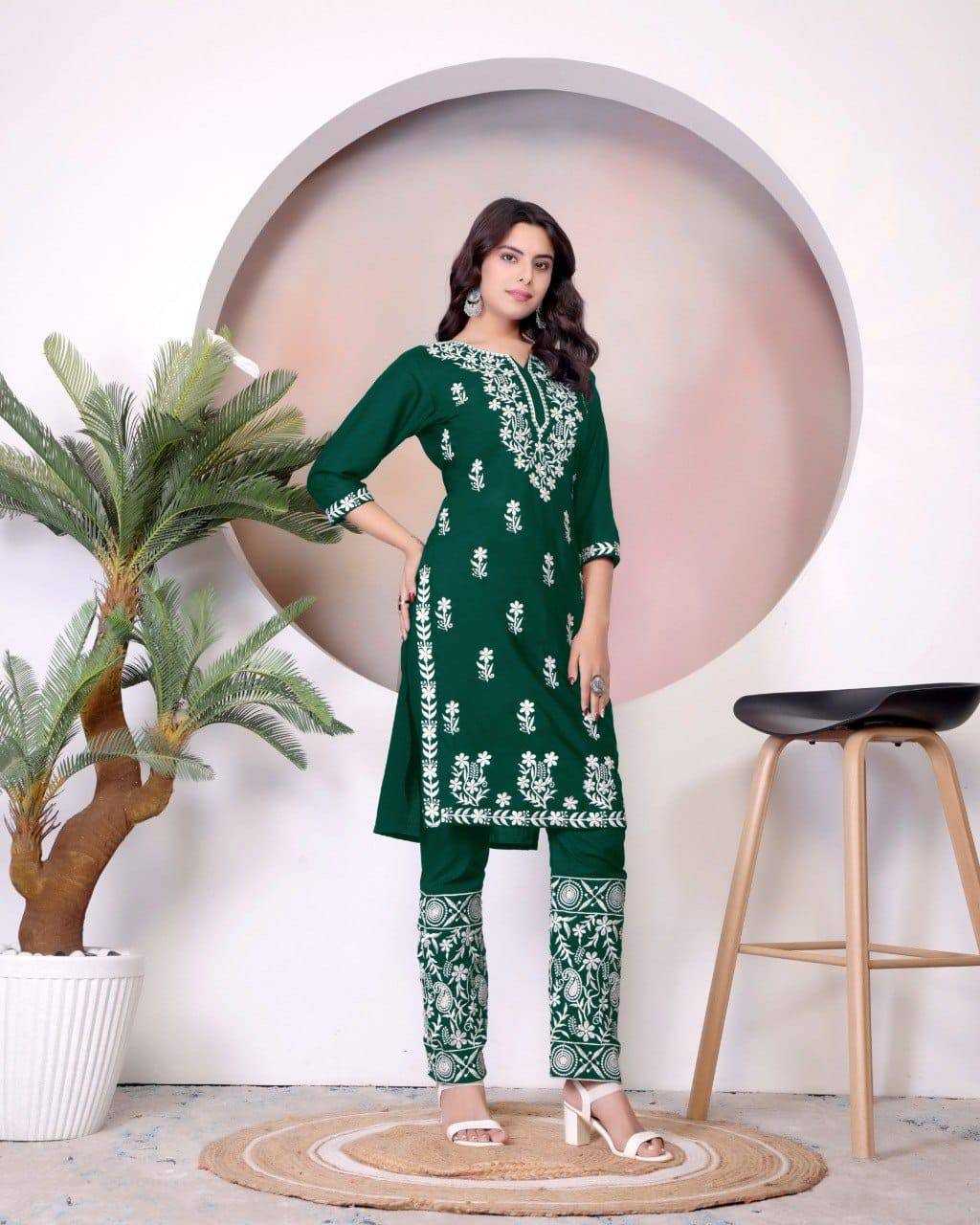 Ynf Heavy Rayon RIN131 NOORI V - 1 Suits & Dresses Kurti Wholesale Casual Kurtis Workwear Kurtis Kurti With Pants Manufacturer