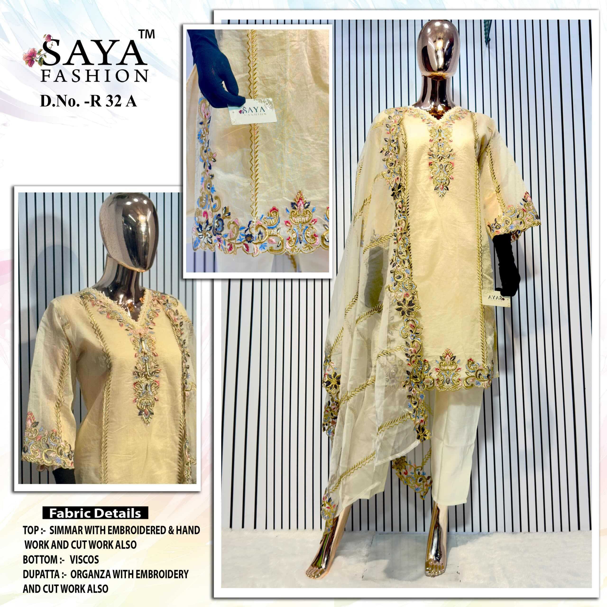 Ynf Organza KESH444 SAYA FASHION R-032 Suits & Dresses Islamic Clothing Festive Collections Wholesale Pakistani Suits Embroidered Suits Handwork Suits Manufacturer