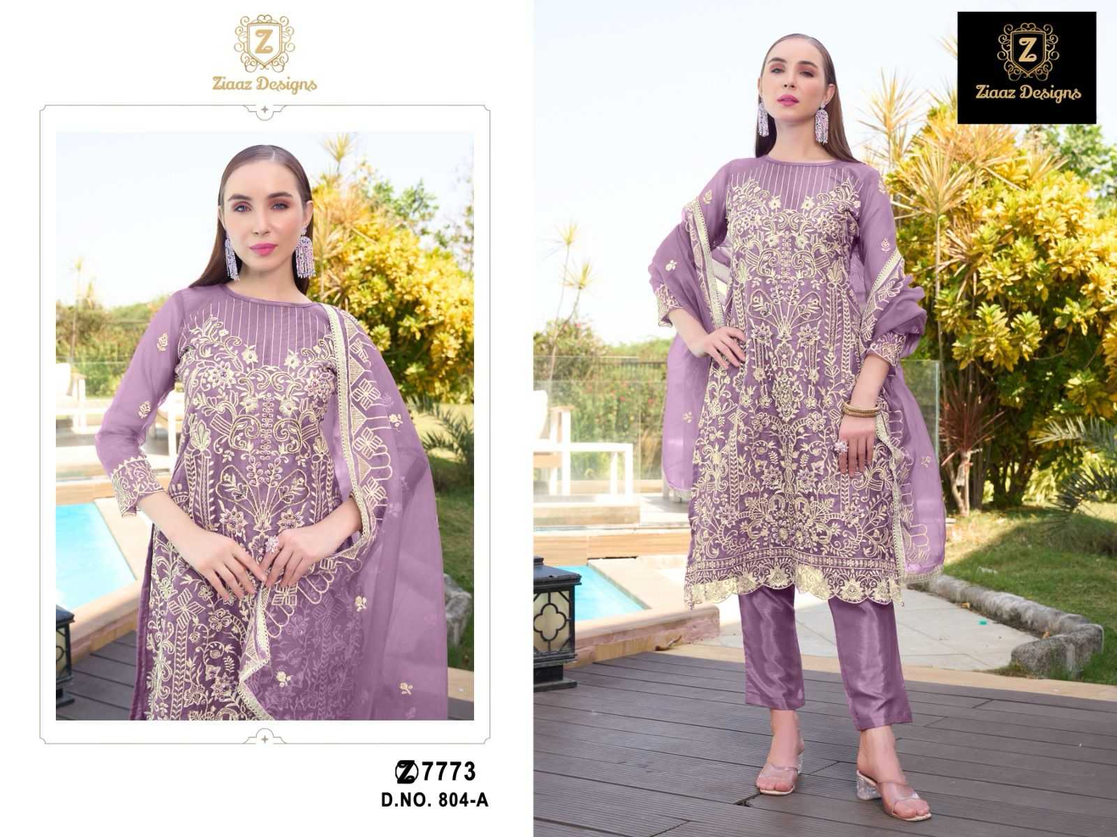 Ynf Organza KESH444 Ziaaz Designs 804 Suits & Dresses Islamic Clothing Festive Collections Wholesale Pakistani Suits Kashmiri Suits Embroidered Suits Manufacturer