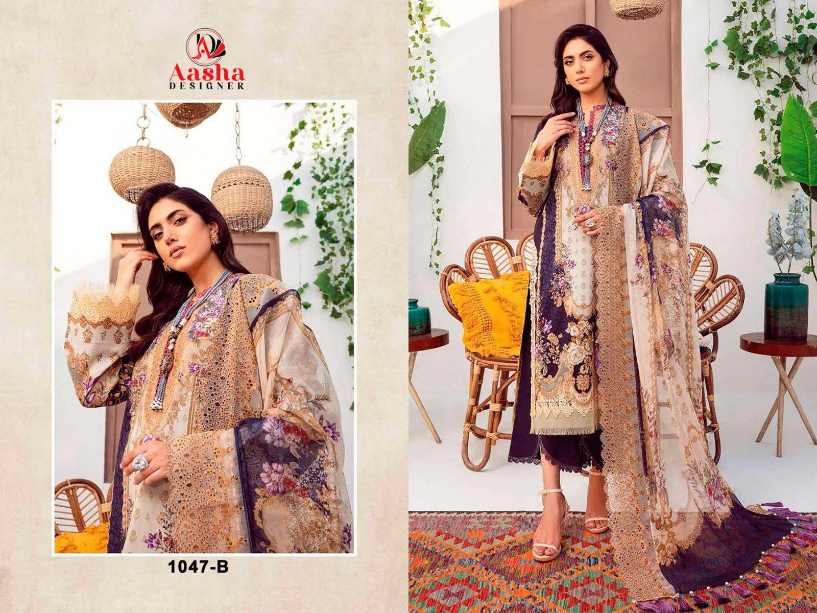 Ynf Pure Cotton RIN186 AASHA DESIGNER-1047 Suits & Dresses Islamic Clothing Festive Collections Wholesale Embroidery Suits Cotton Suits Eid Collections Manufacturer