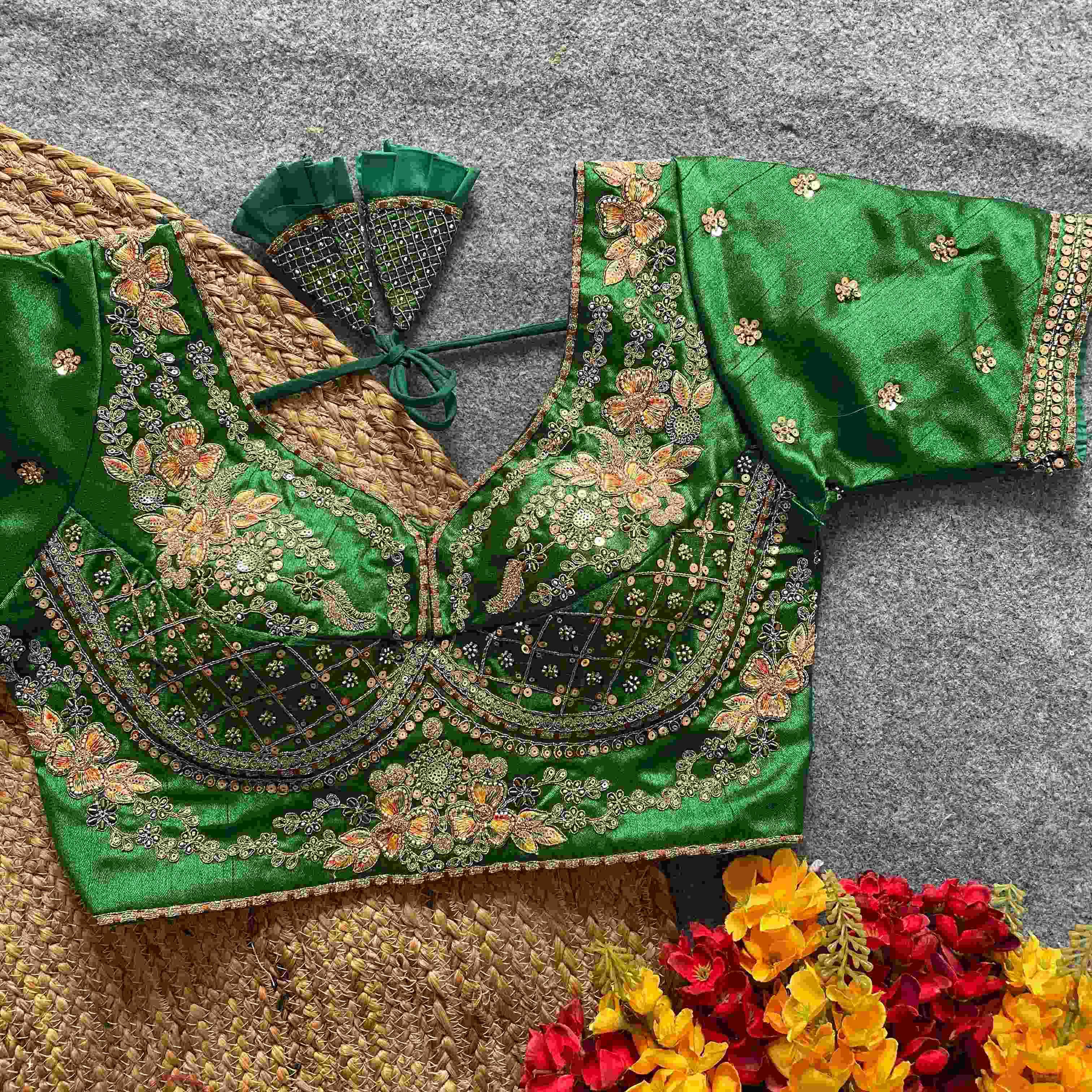 Ynf Pure Silk KESH426 SAHIBA- 10 Readymade Blouses Wholesale Sequence Embroidery Blouse Embroidered Blouses Silk Blouse Manufacturer
