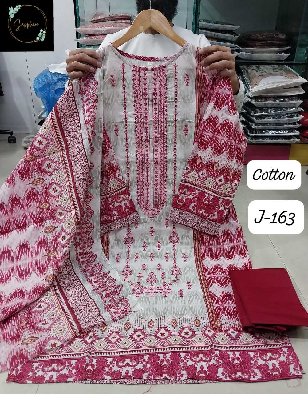 Ynf Cotton RIN197 SAPPHIRE JAZMIN 163 Suits & Dresses Western Wears Festive Collections Wholesale Ladies Suits Embroidery Suits Cotton Suits Manufacturer
