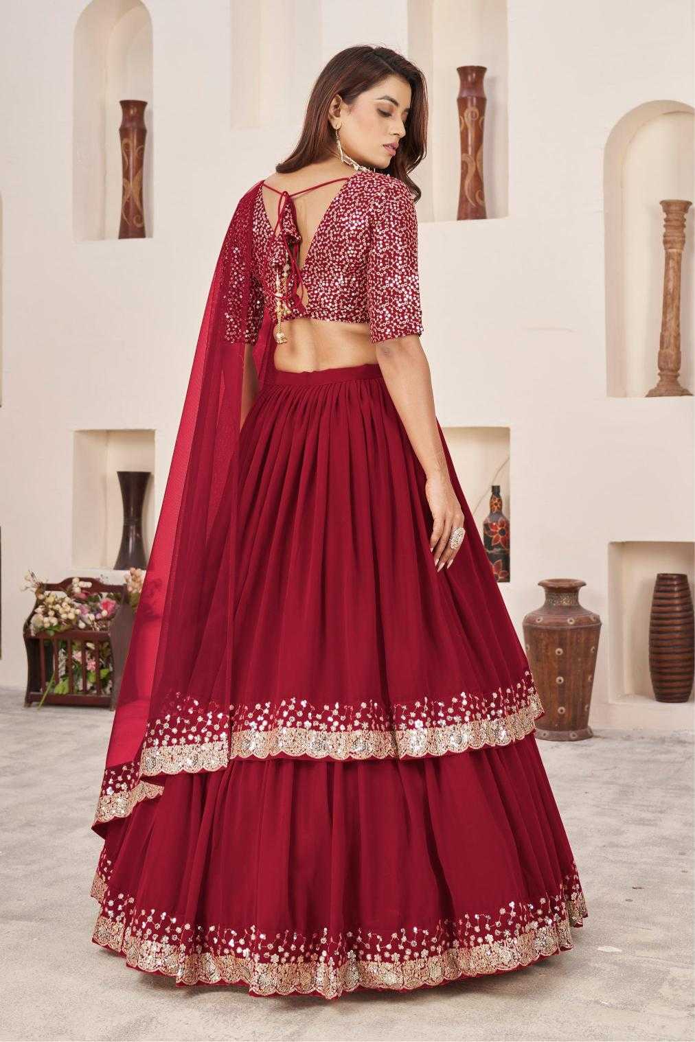 Ynf Georgette RIN197 Aanchal-1869 Lehengas Wedding Collections Festive Collections Wholesale Net Fancy Lehenga Georgette Lehenga Heavy Lehenga Manufacturer