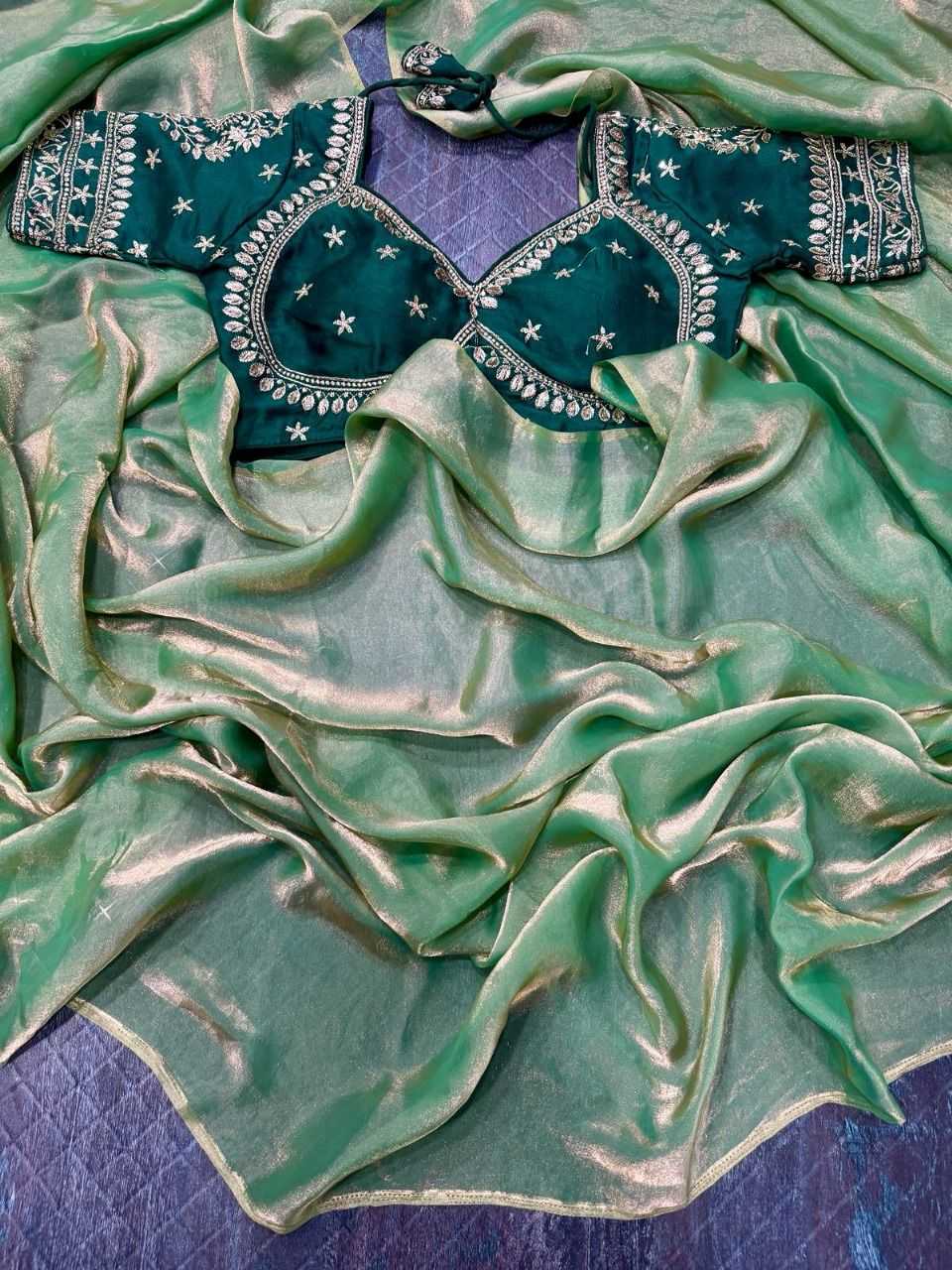 Ynf Space Silk RIN126 Khushi Sarees Wholesale Sequins Work Saree Silk Sarees Manufacturer