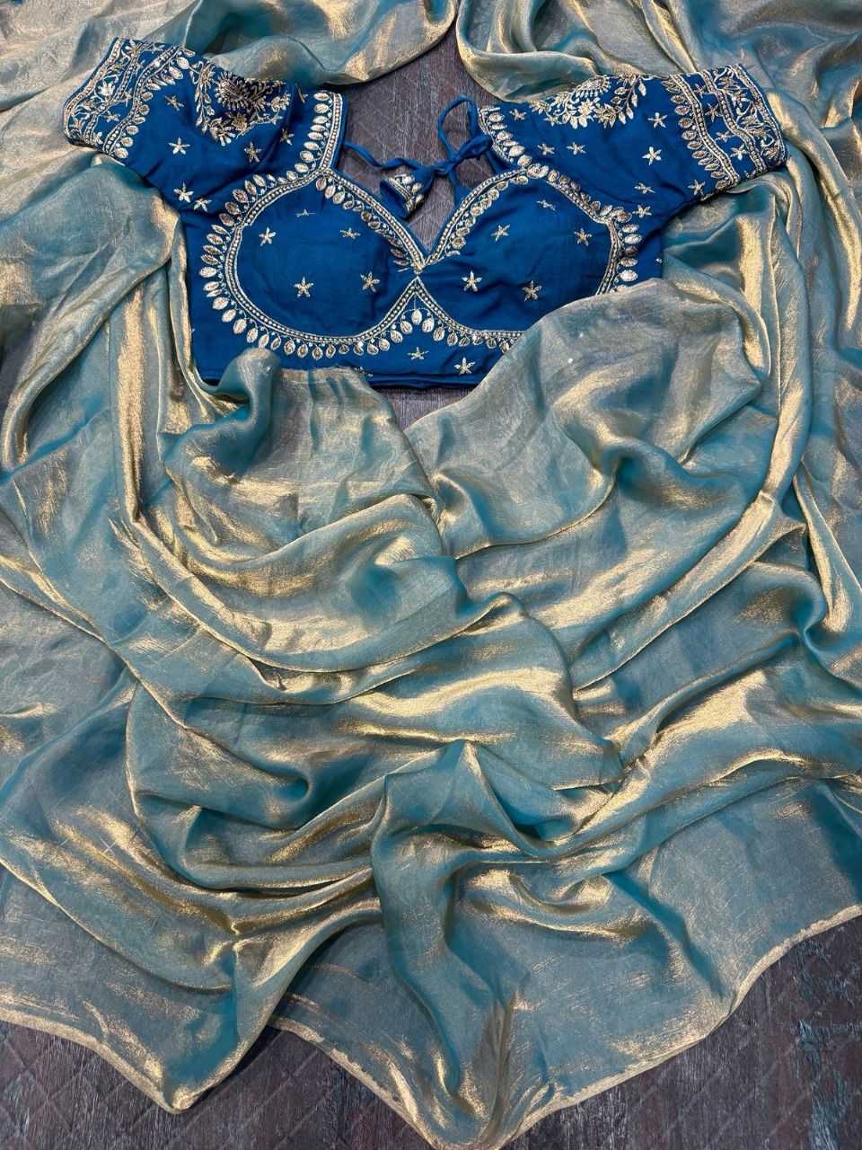 Ynf Space Silk RIN126 Khushi Sarees Wholesale Sequins Work Saree Silk Sarees Manufacturer