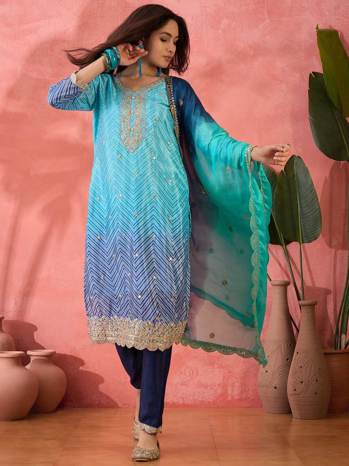 Ynf Chinon Silk RIN184 ARISSA Suits & Dresses Wedding Collections Festive Collections Wholesale Ladies Silk Suit Wedding Suits Designer Suits Manufacturer