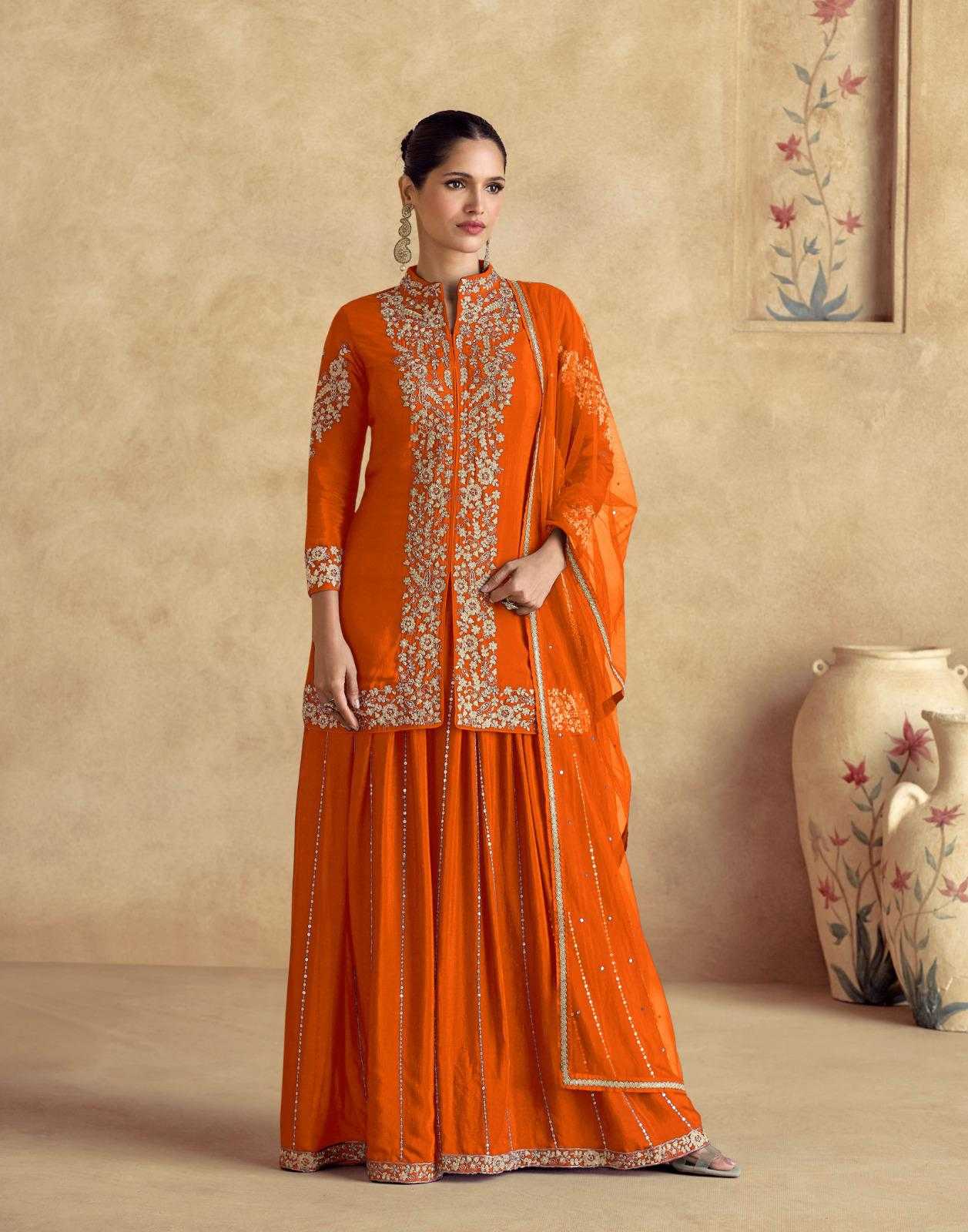 Ynf Chinon Silk RIN184 CHAKORI GOLD Kurti Wedding Collections Festive Collections Wholesale Designer Kurtis Silk Kurtis Kurti With Palazzo Manufacturer