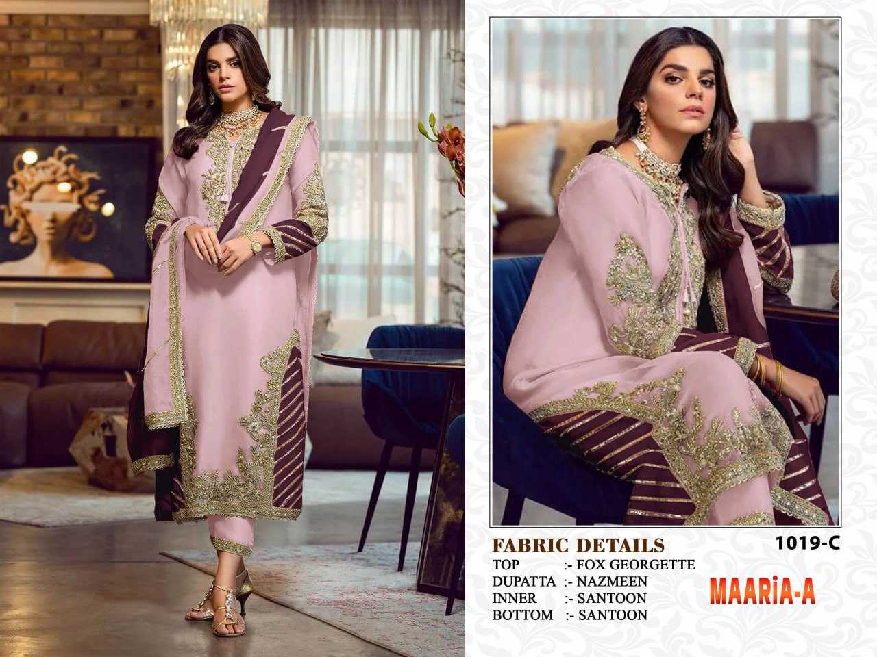 Ynf Faux Georgette RIN131 1019 Suits & Dresses Wholesale Embroidery Suits Wedding Suits Zari Work Suit Manufacturer