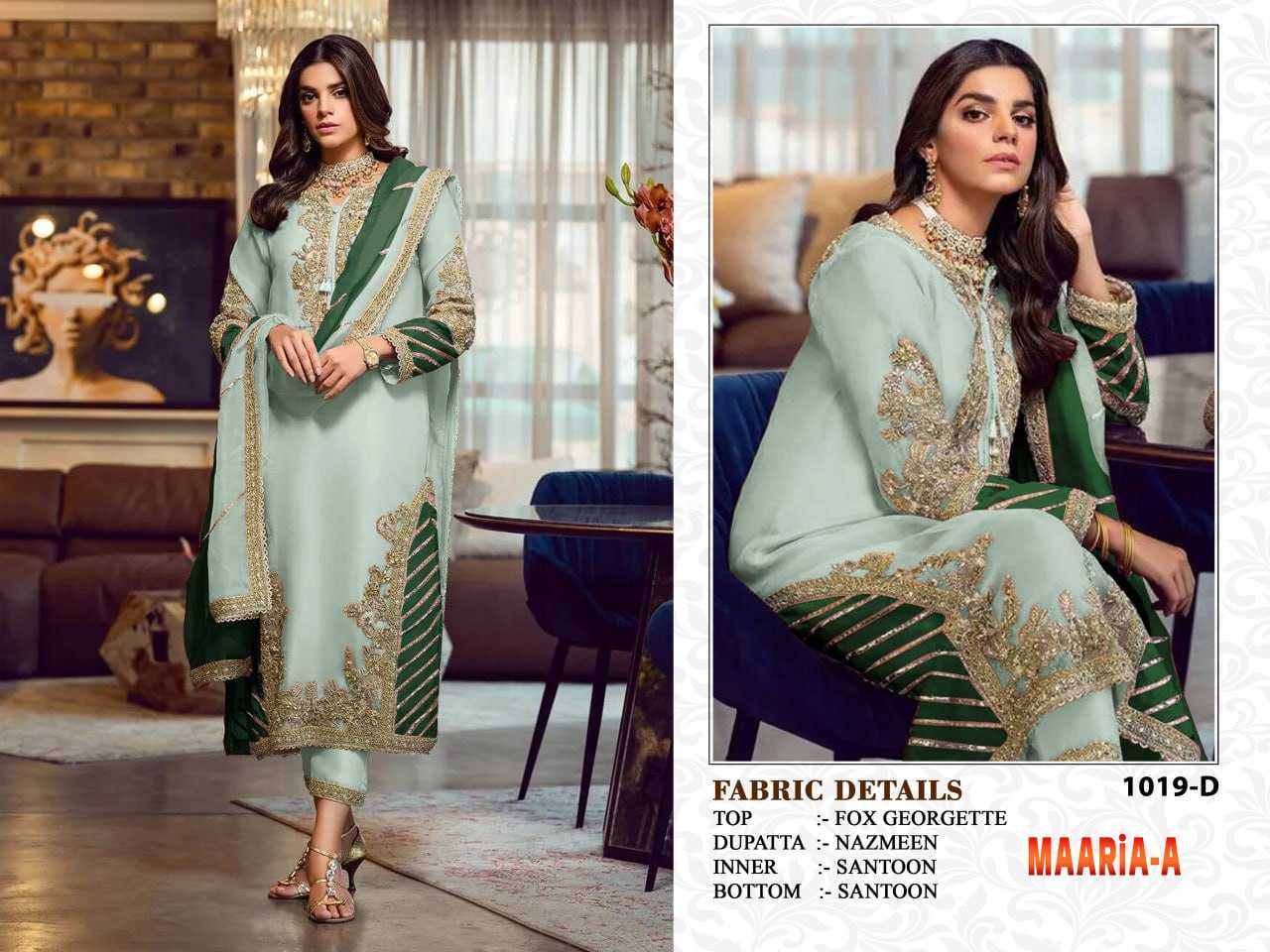 Ynf Faux Georgette RIN131 1019 Suits & Dresses Wholesale Embroidery Suits Wedding Suits Zari Work Suit Manufacturer