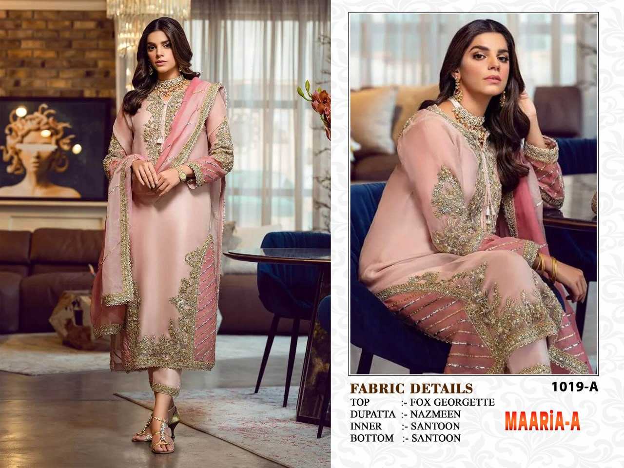 Ynf Faux Georgette RIN131 1019 Suits & Dresses Wholesale Embroidery Suits Wedding Suits Zari Work Suit Manufacturer