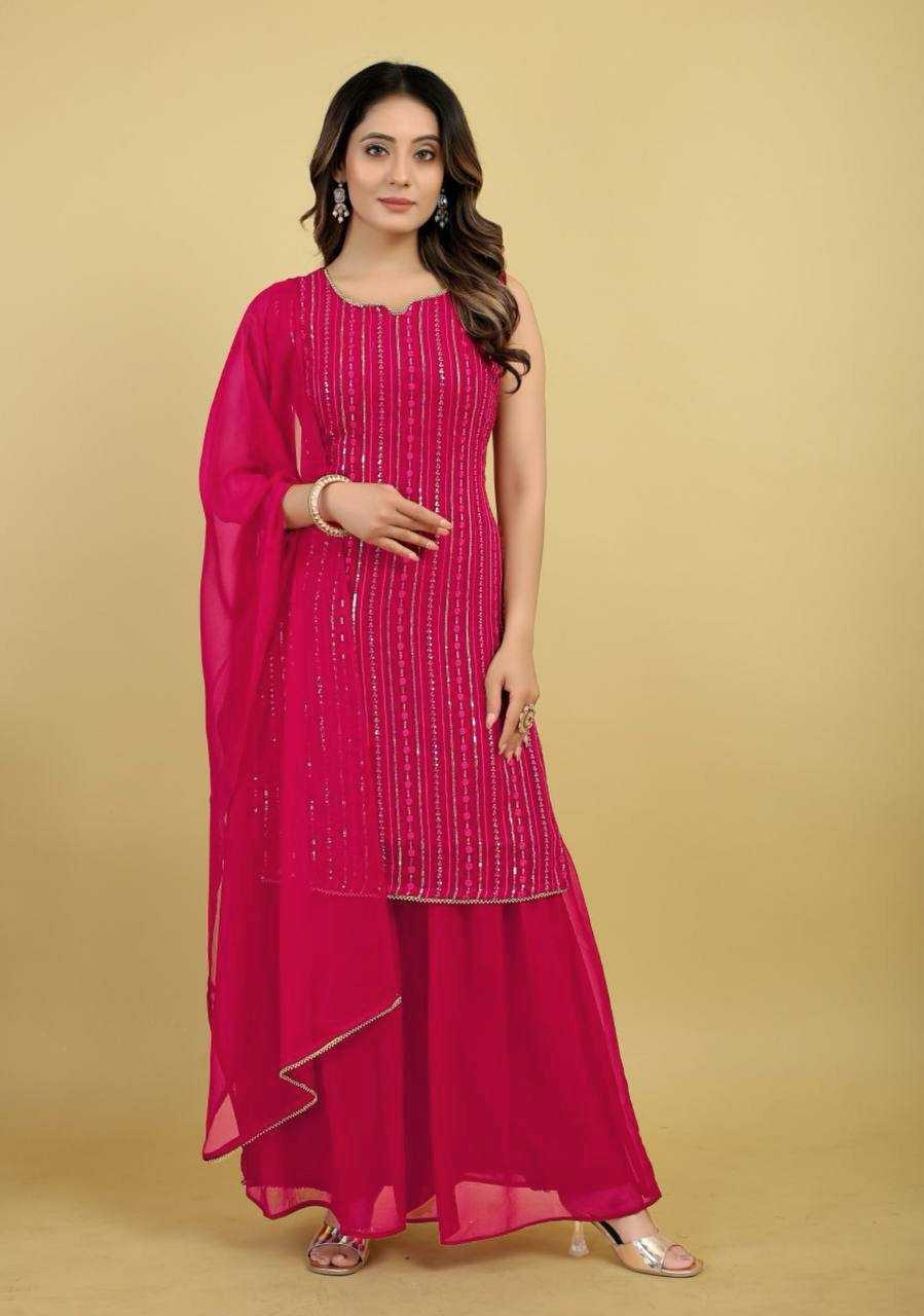 Ynf Faux Georgette RIN158 PD-1029 Suits & Dresses Wedding Collections Festive Collections Wholesale Georgette Suit Party Wear Dresses Embroidered Dresses Manufacturer
