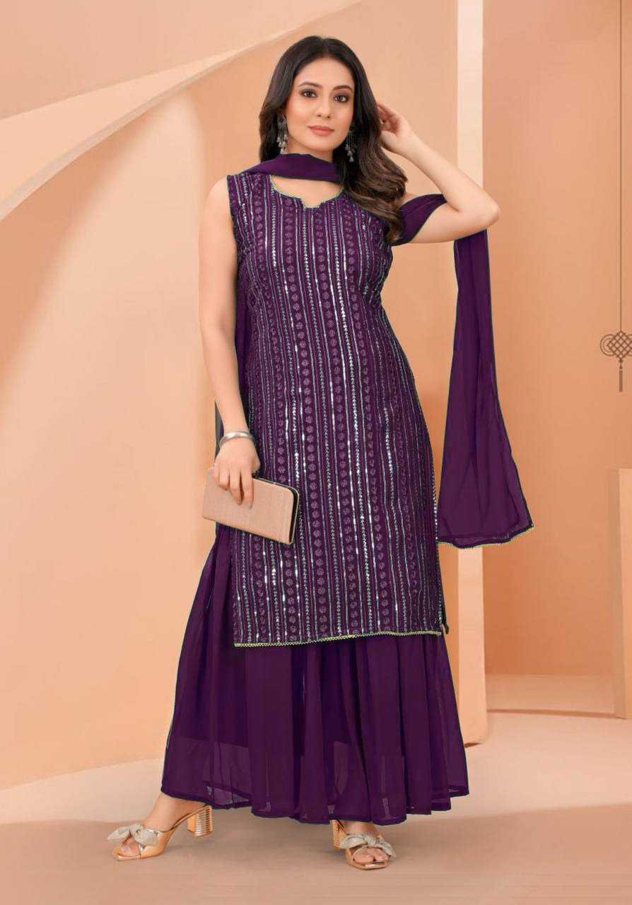 Ynf Faux Georgette RIN158 PD-1029 Suits & Dresses Wedding Collections Festive Collections Wholesale Georgette Suit Party Wear Dresses Embroidered Dresses Manufacturer