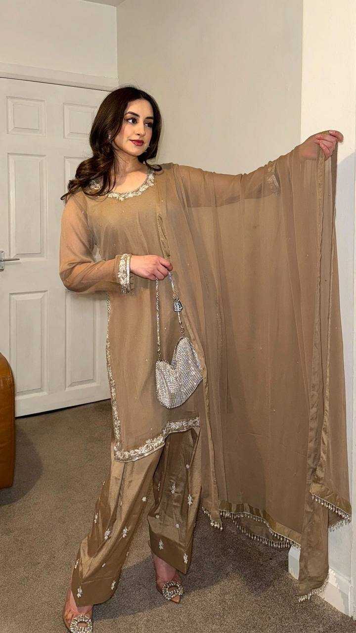 Ynf Faux Georgette RIN197 4606 Suits & Dresses Wedding Collections Festive Collections Wholesale Georgette Suit Wedding Suits Designer Suits Manufacturer
