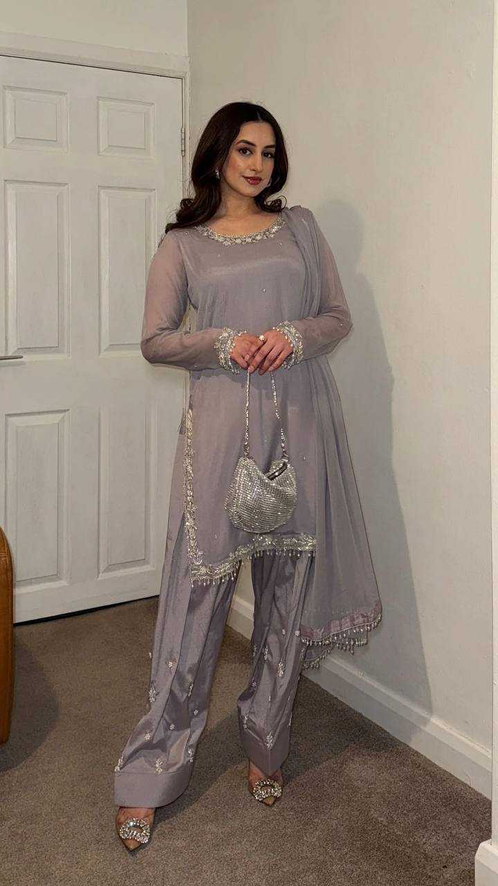 Ynf Faux Georgette RIN197 4606 Suits & Dresses Wedding Collections Festive Collections Wholesale Georgette Suit Wedding Suits Designer Suits Manufacturer