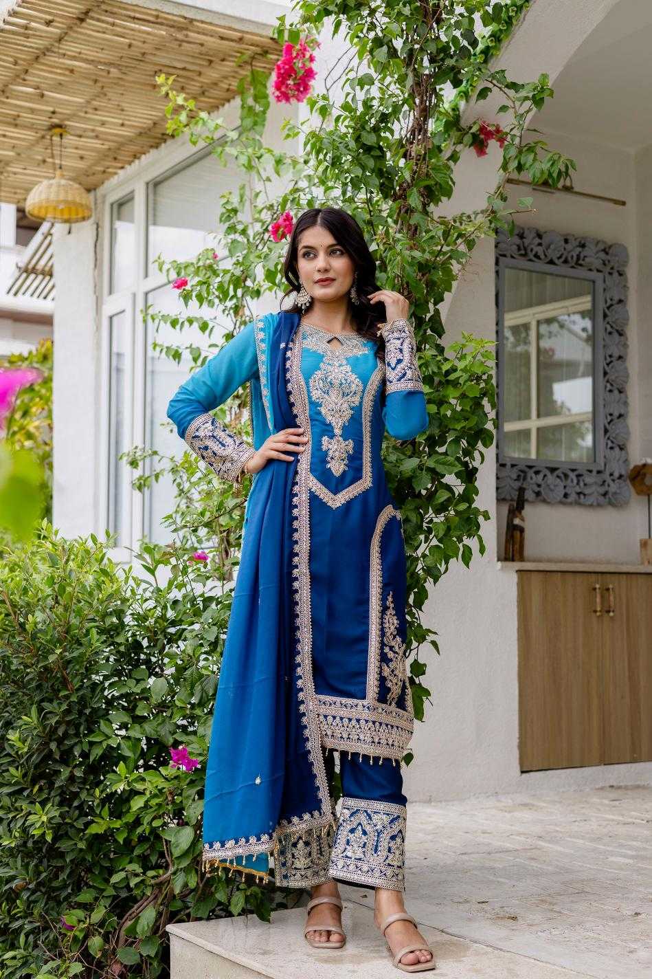 Ynf Georgette RIN197 4657 Suits & Dresses Wedding Collections Festive Collections Wholesale Georgette Suit Bridal Wedding Dresses Manufacturer