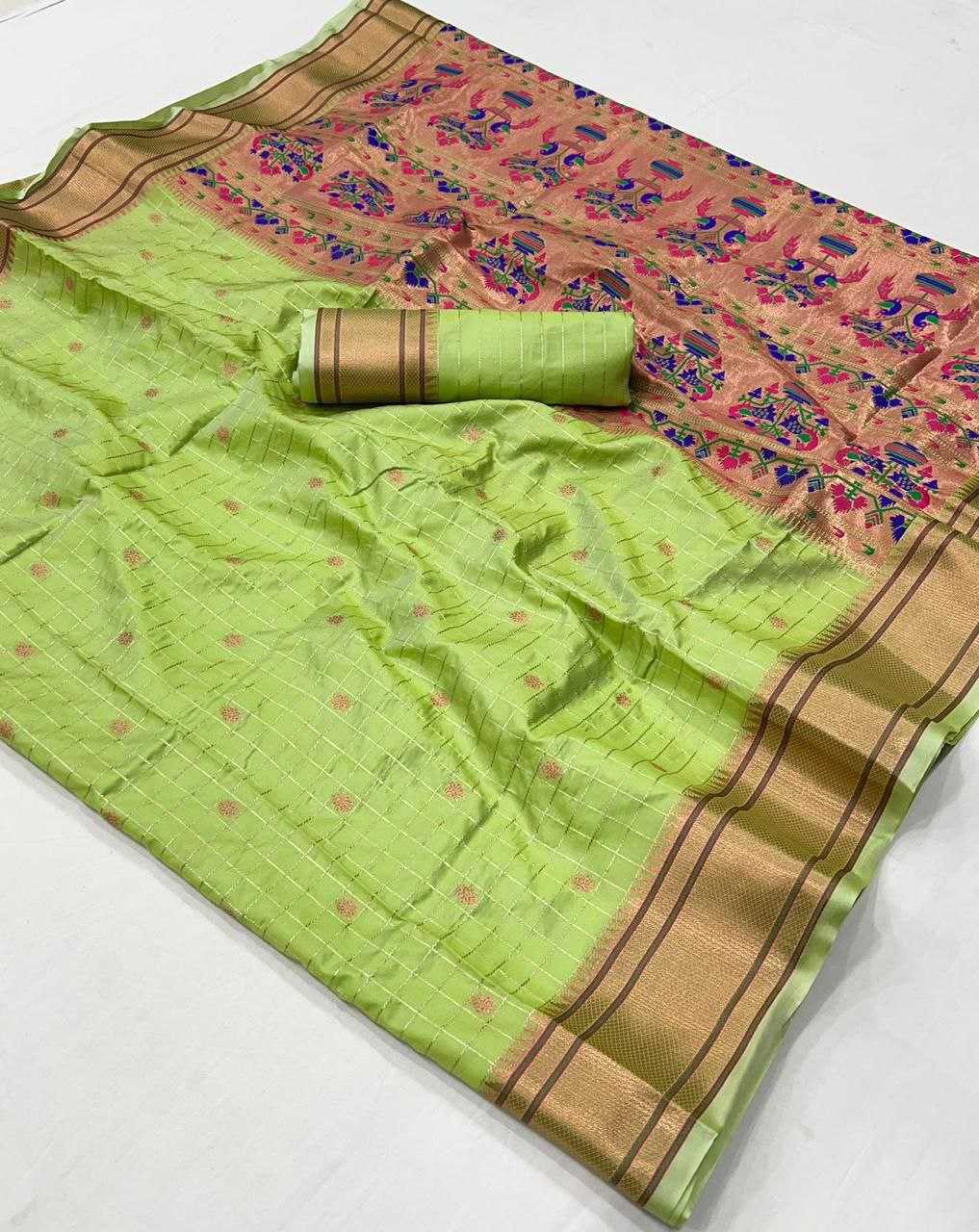 Ynf Paithani Silk KESH495 Paithani Silk Sarees Wholesale Paithani Sarees Heavy Silk Sarees Zari Border Silk Sarees Manufacturer
