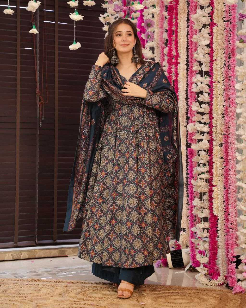 Ynf Pure Cotton KESH154 1140 Gowns Wholesale Printed Gowns Anarkali Gown Long Gowns Manufacturer