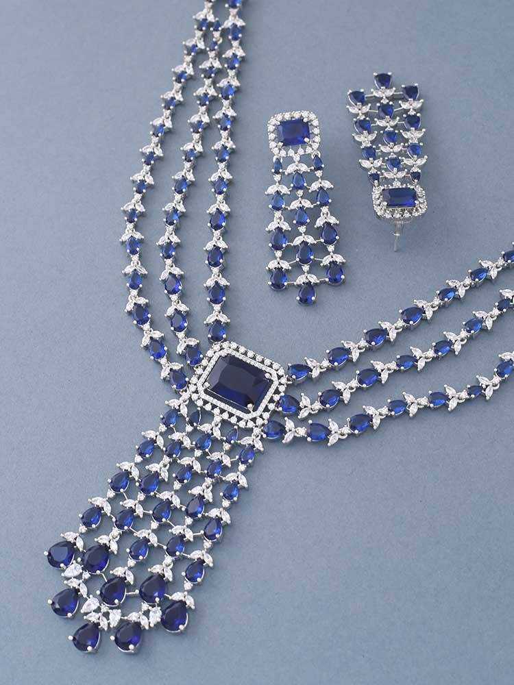 Ynf AD Diamond KESH192 Womens Jewellery Wholesale AD Diamond Necklace Necklaces Set Antique Necklaces Set Manufacturer
