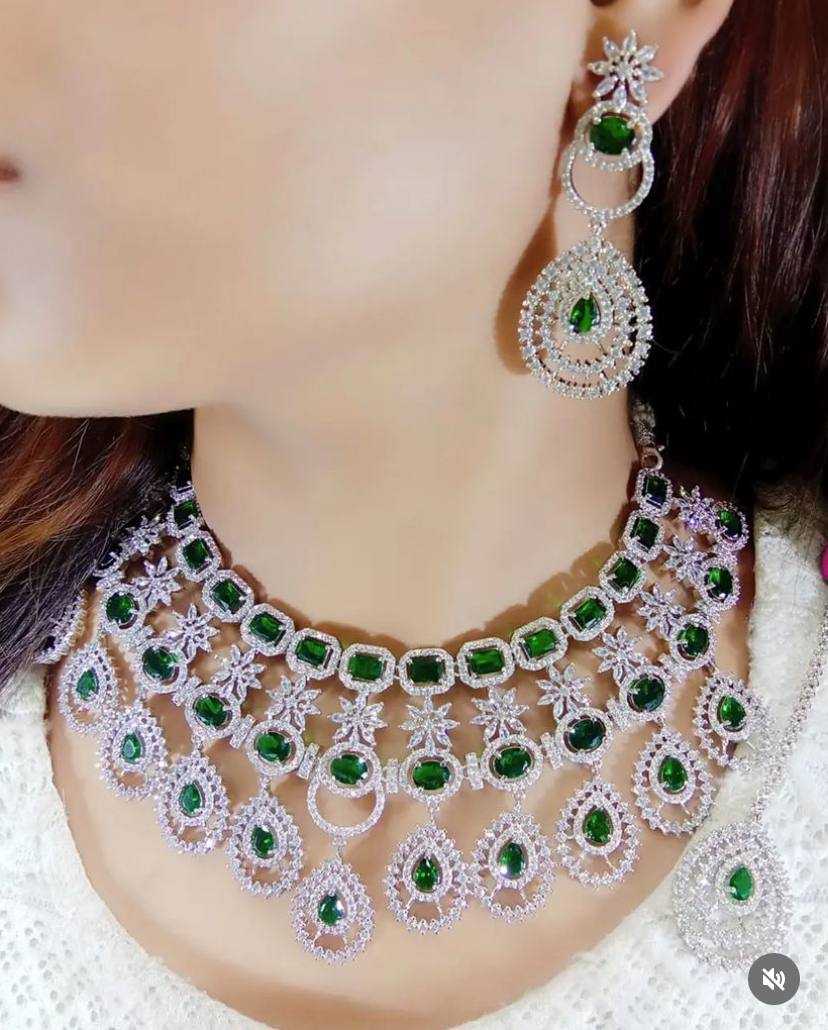 Ynf AD Diamond KESH192 Womens Jewellery Wholesale AD Diamond Necklace Necklaces Set Fashion Necklace Manufacturer