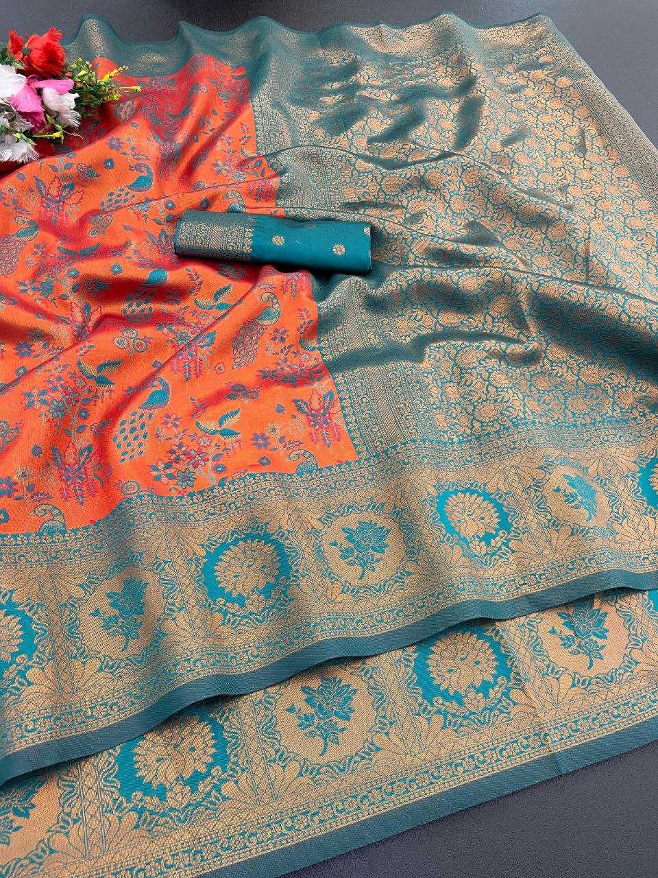 Ynf Banarasi Soft Silk RIN231 Banarasi Mor Silk Sarees Wholesale Banarasi Silk Sarees With Zari Work Manufacturer